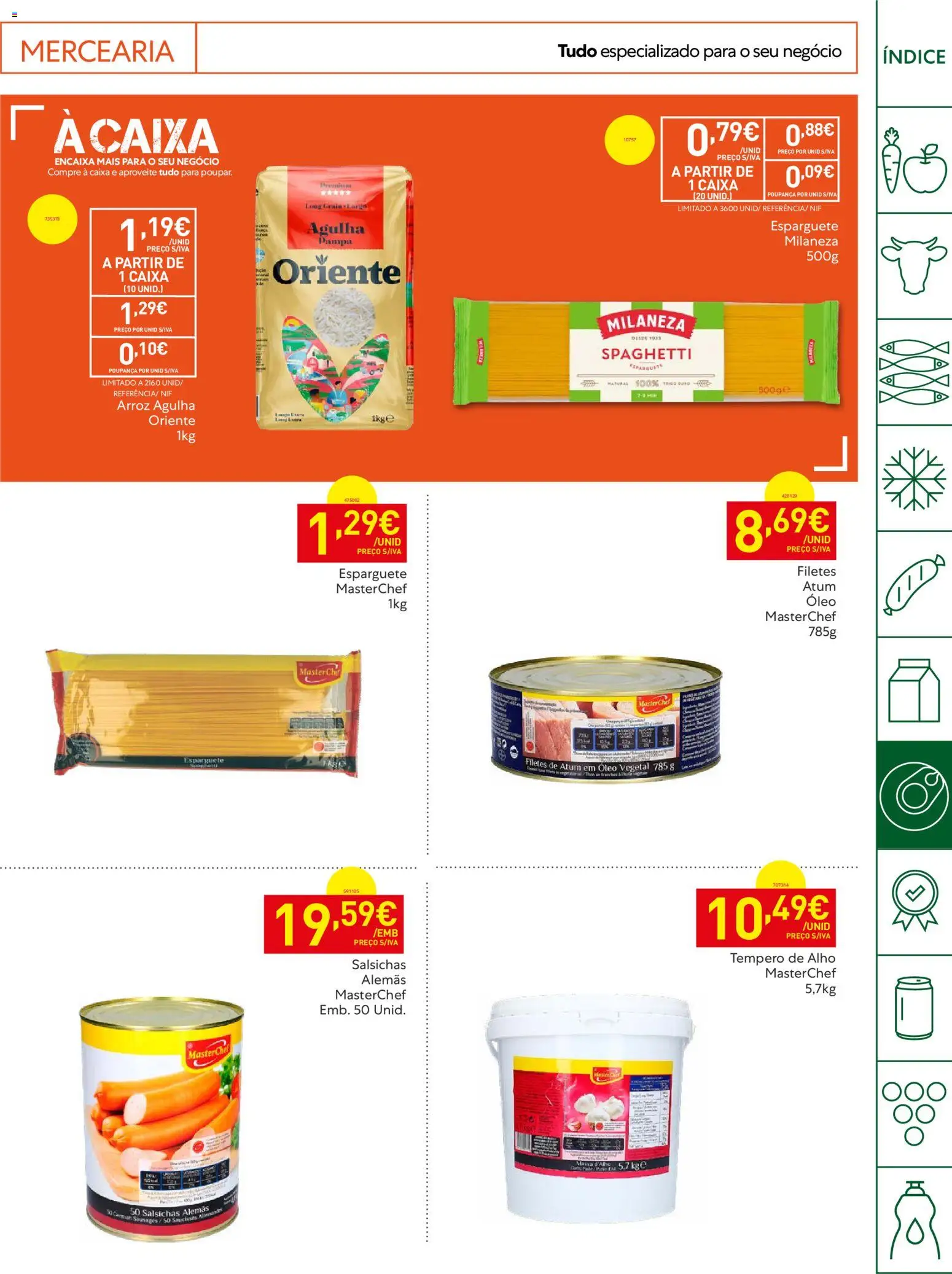Recheio Horeca Madeira │ válido de 19.05.2026 | Página: 19 | Produtos: Atum, Milaneza, Caixa, Arroz