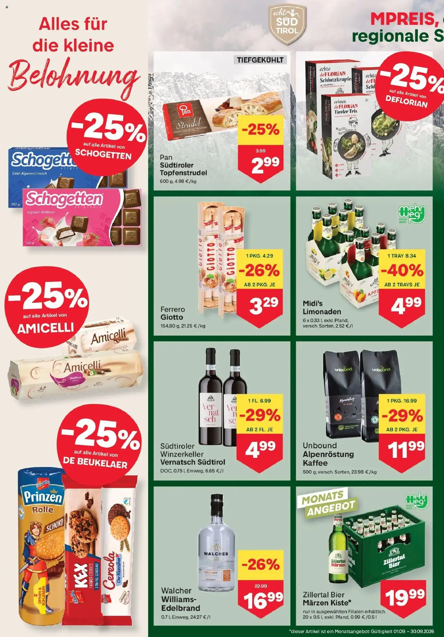 MPREIS Saalbach von 03.09.2026 - Aktuelle Angebote | Seite: 4 | Produkte: Apfelsaft, Kaffee, Bier
