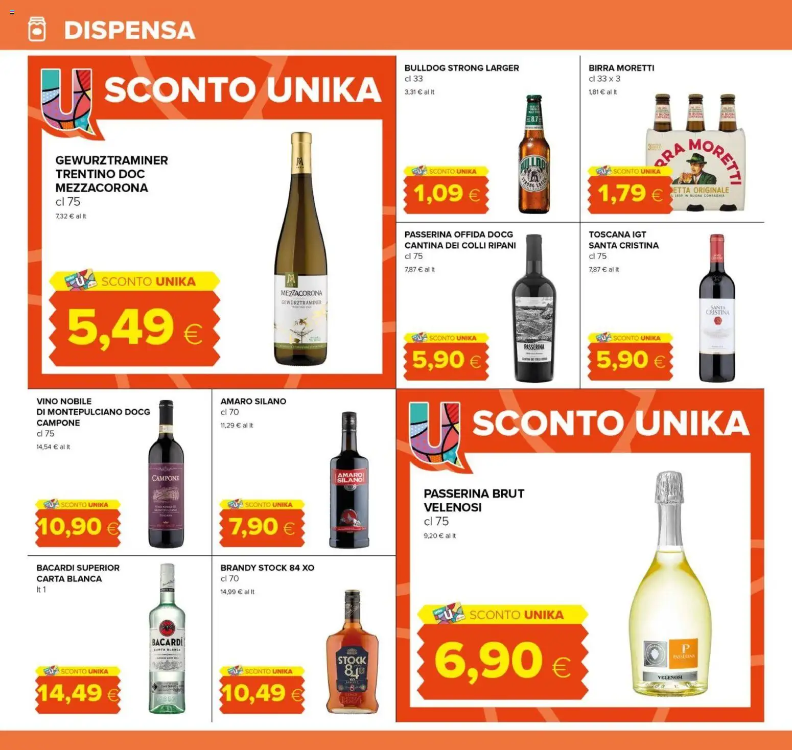 Volantino Oasi del 07.05.2026 | Pagina: 18 | Prodotti: Birra, Birra Moretti, Brandy, Amaro