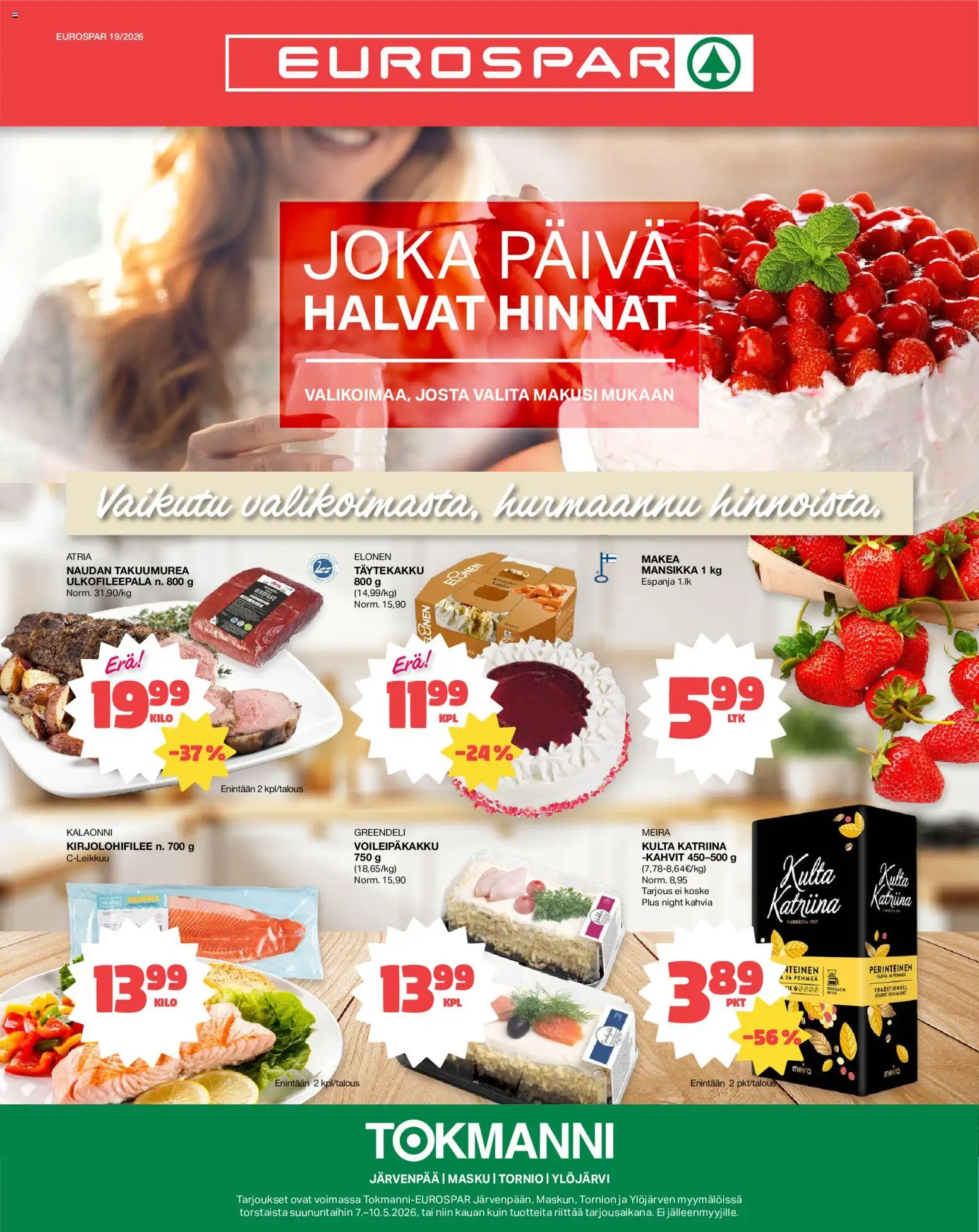 Tokmanni - EUROSPAR – voimassa 07.05.2026 alkaen | Sivu: 1