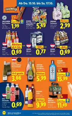 Lidl Flugblatt - Jenbach ab 15.10.2026 gültig | Seite: 18 | Produkte: Süßigkeiten, Gin, Tisch