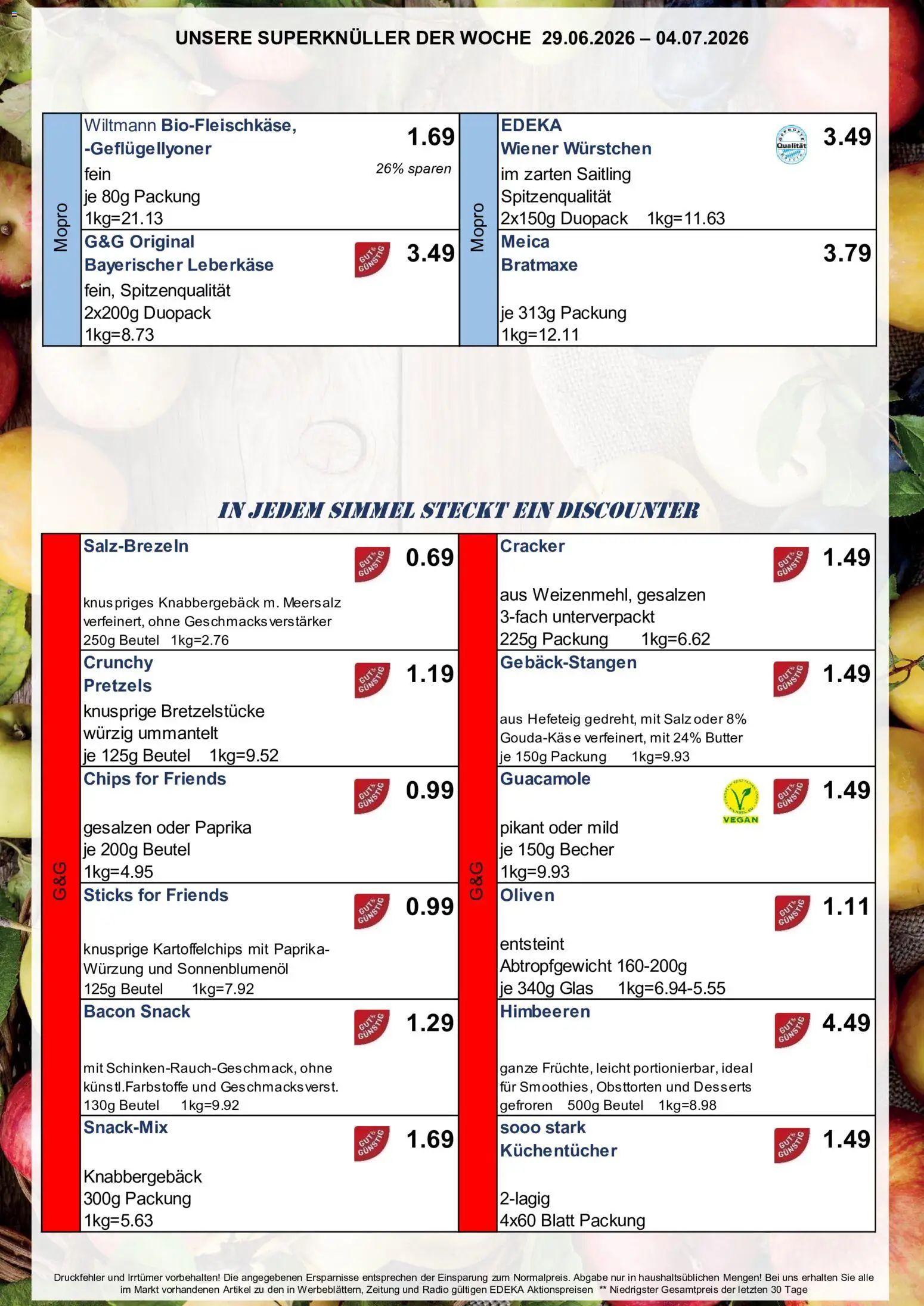 Simmel Bayern – gültig ab 29.06.2026 | Seite: 7 | Produkte: Himbeeren, Sonnenblumenol, Chips, Radio
