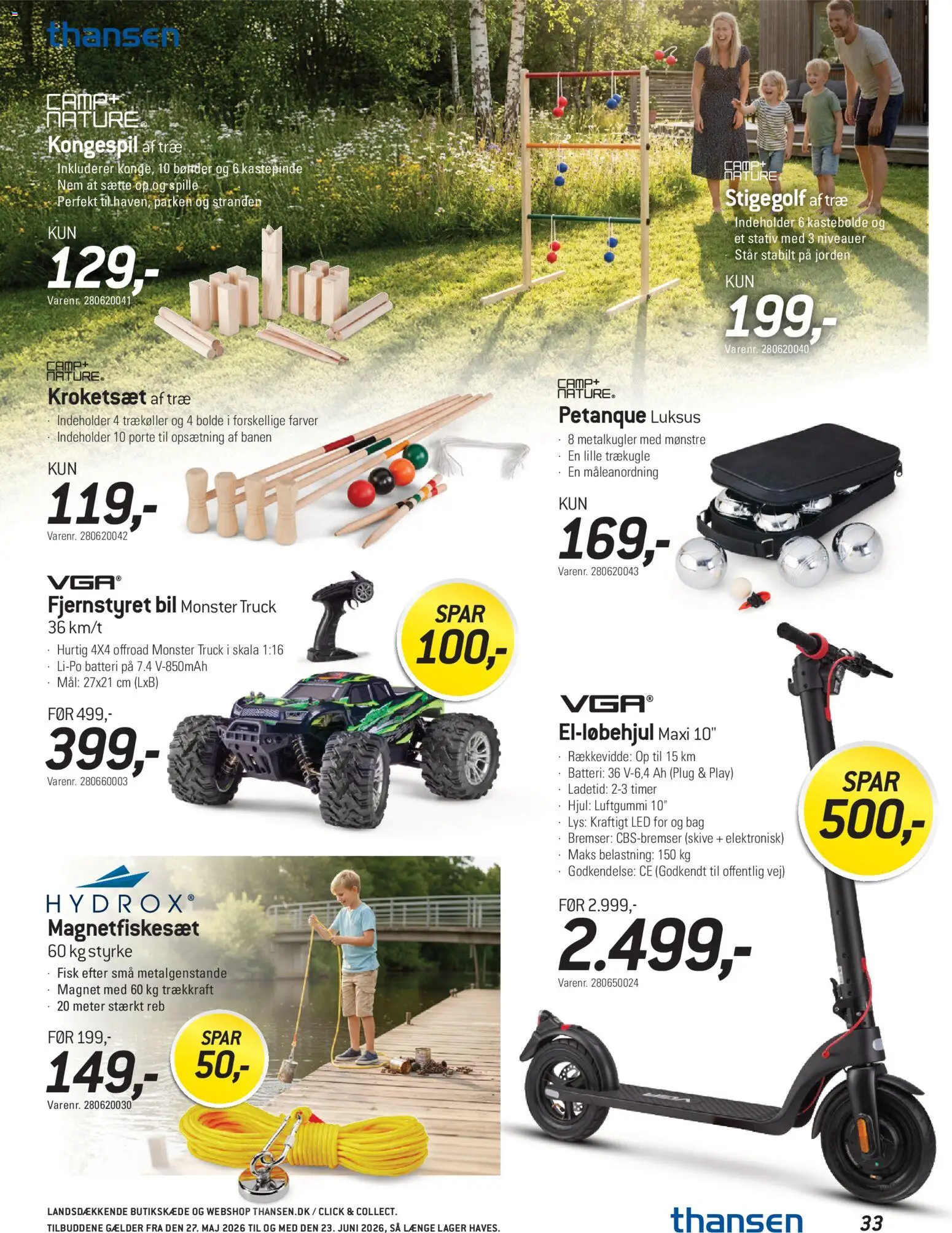 Thansen tilbudsavis – gyldig fra 27.05.2026 | Side: 33 | Produkter: Fisk, Magnet, Batteri