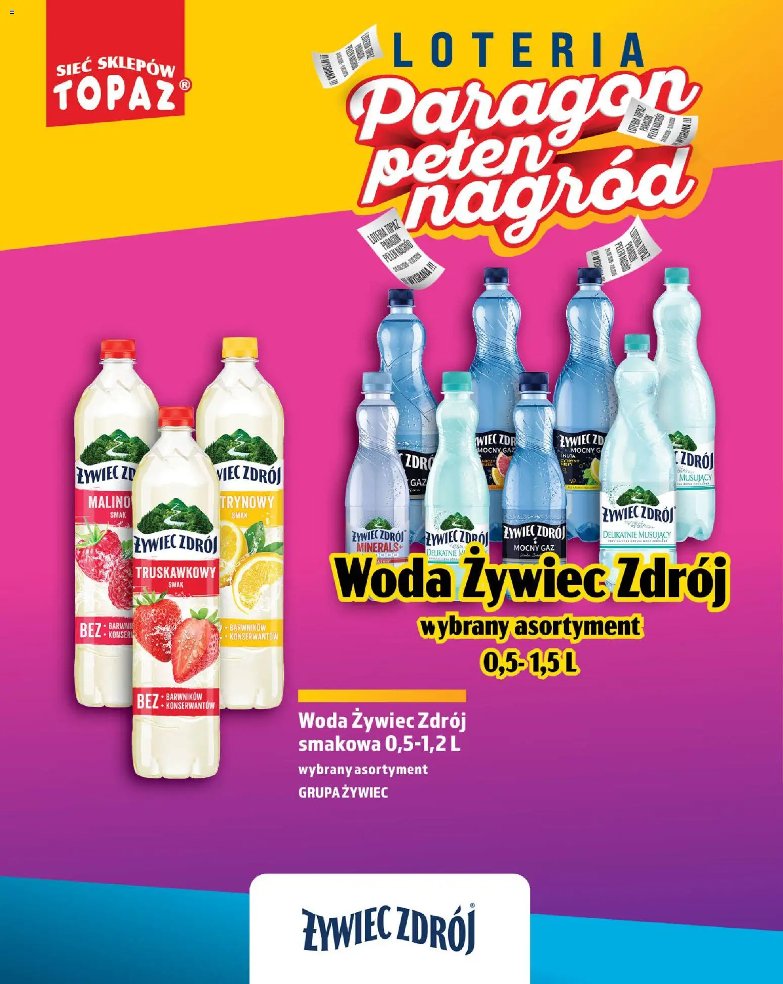 Topaz gazetka - Loteria Paragonowa od 24.08.2026 | Strona: 88 | Produkty: Woda żywiec, Woda Żywiec Zdrój, Cytryny, Woda