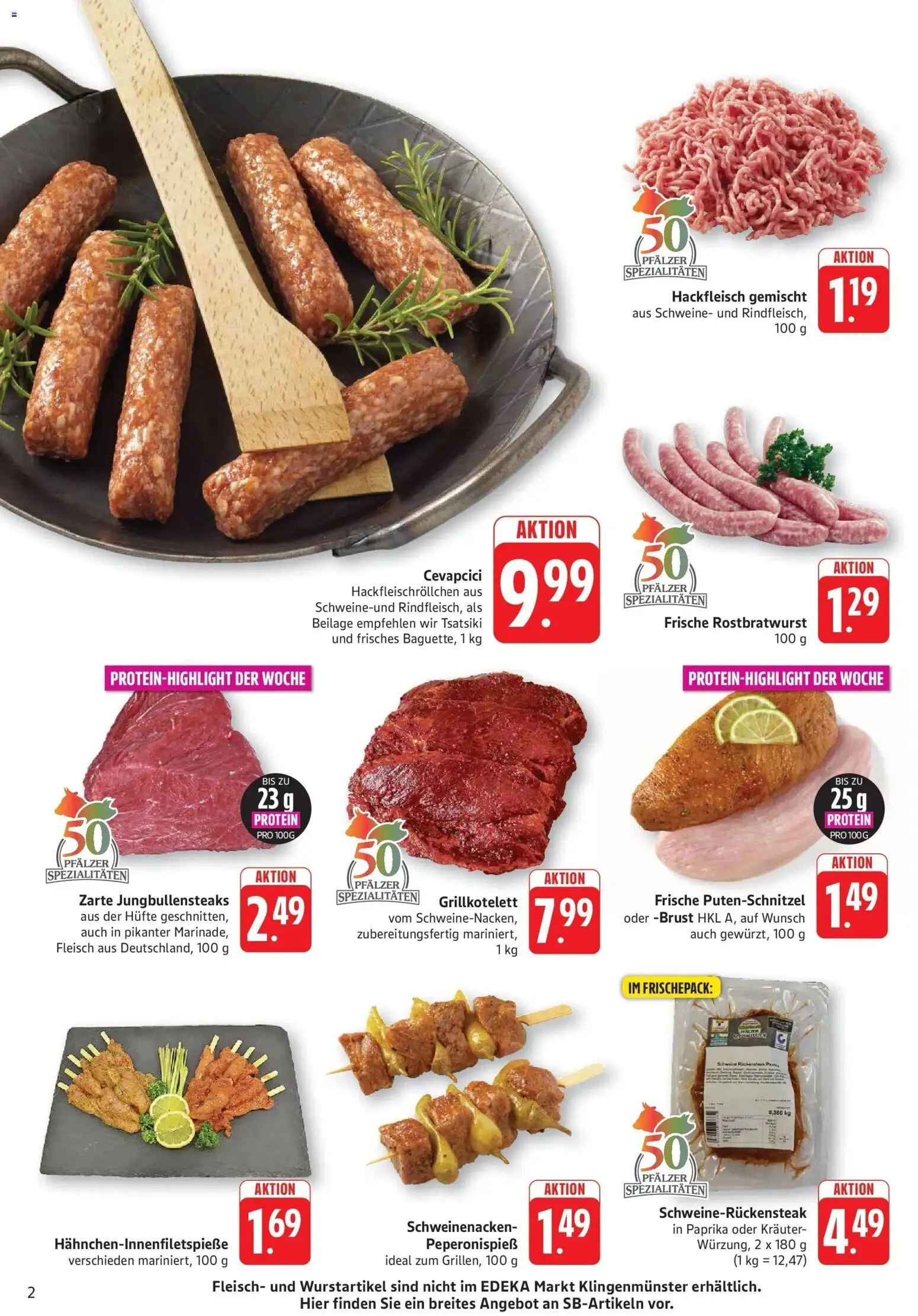 Edeka Prospekt Kröppen (ab 17.08.2026) » Angebote Online | Seite: 2 | Produkte: Schweinenacken, Paprika, Putenschnitzel, Hackfleisch
