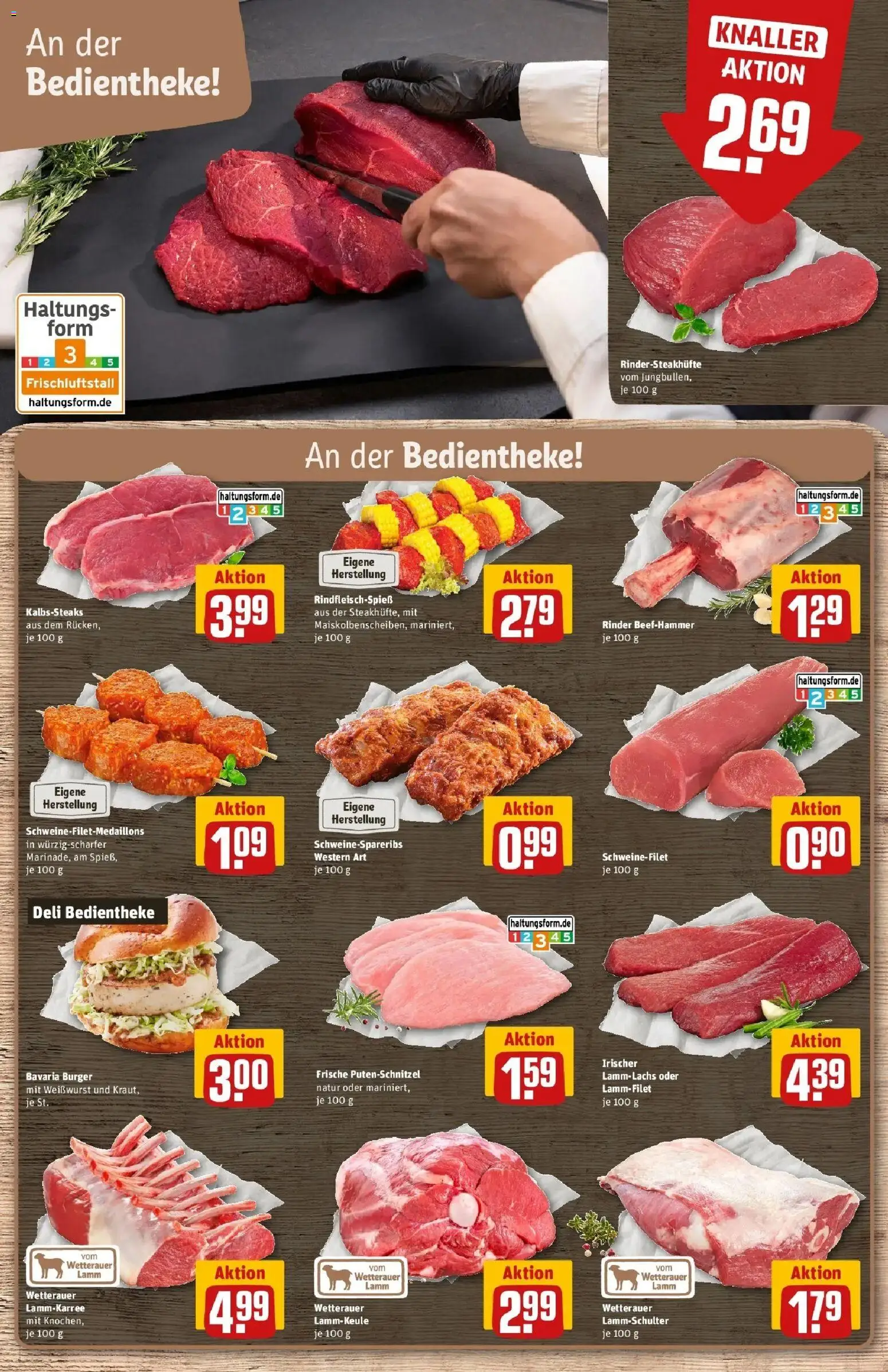 REWE Prospekt ab 14.09.2026 zum Blättern » Angebote | Seite: 6 | Produkte: Lammkeule, Burger, Weißwurst, Schweinefilet