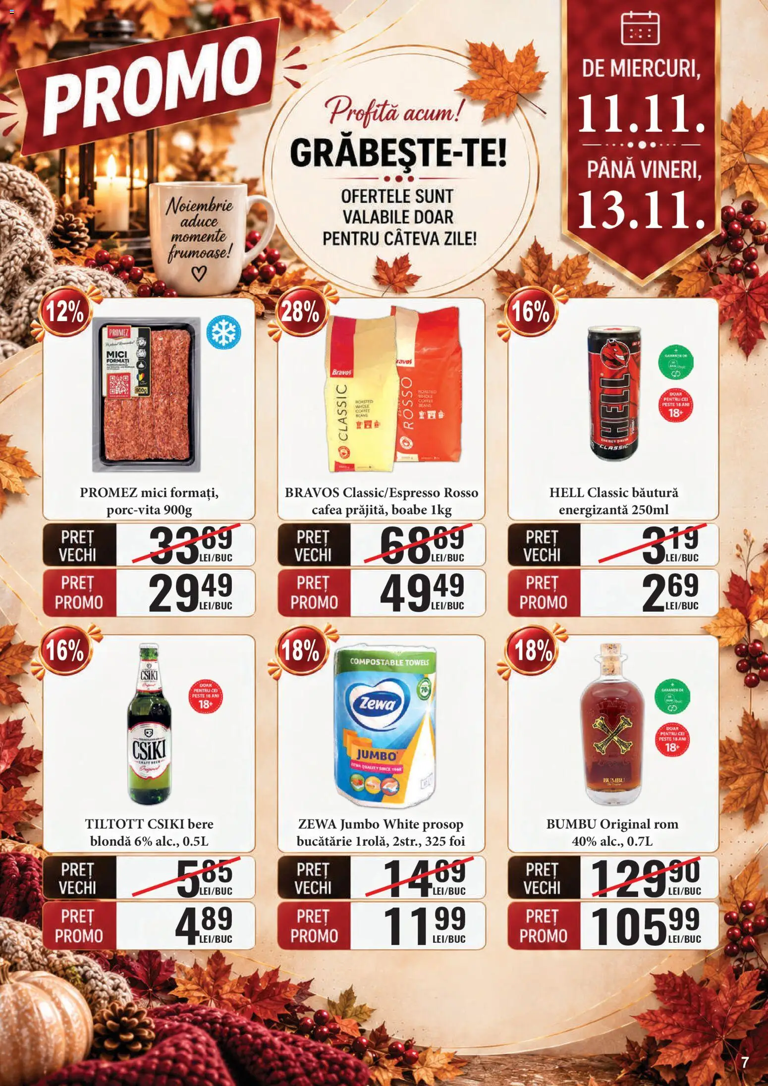 Noul catalog CBA – valabil de la 01.11.2026 | Pagină: 7 | Produse: Cafea, Bere, Rom, Pește