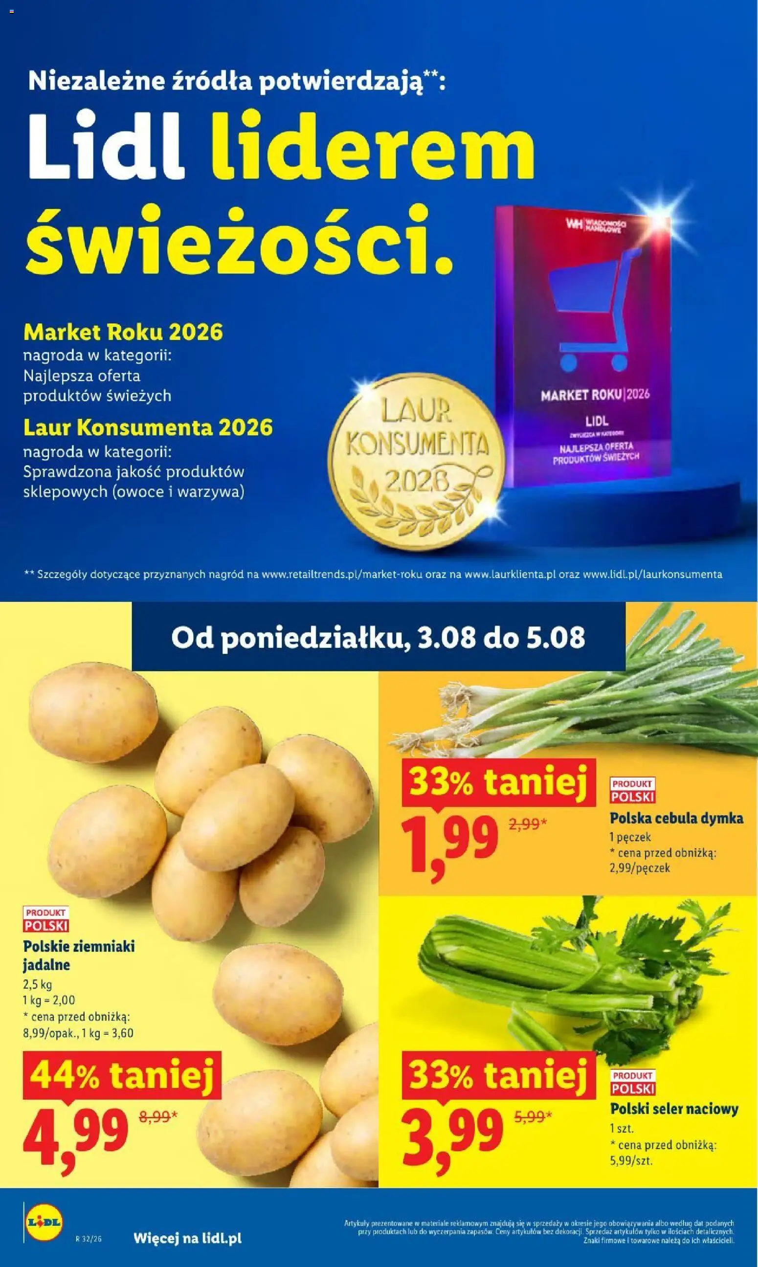 Lidl gazetka od 03.08.2026 | Strona: 38 | Produkty: Cebula dymka, Cebula, Seler naciowy, Owoce