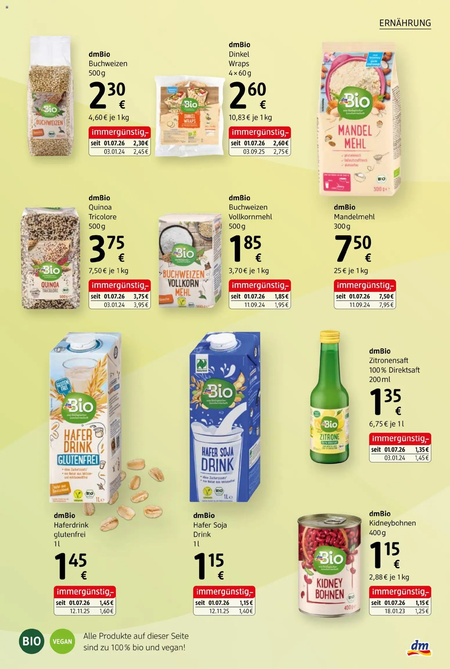 dm drogerie markt Journal Juli 2026 von 09.07.2026 - Aktuelle Angebote | Seite: 21 | Produkte: Mandel, Mandelmehl, Zitrone, Mehl