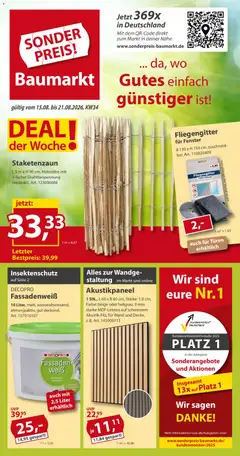 Sonderpreis Baumarkt Prospekt ab 15.08.2026 gültig