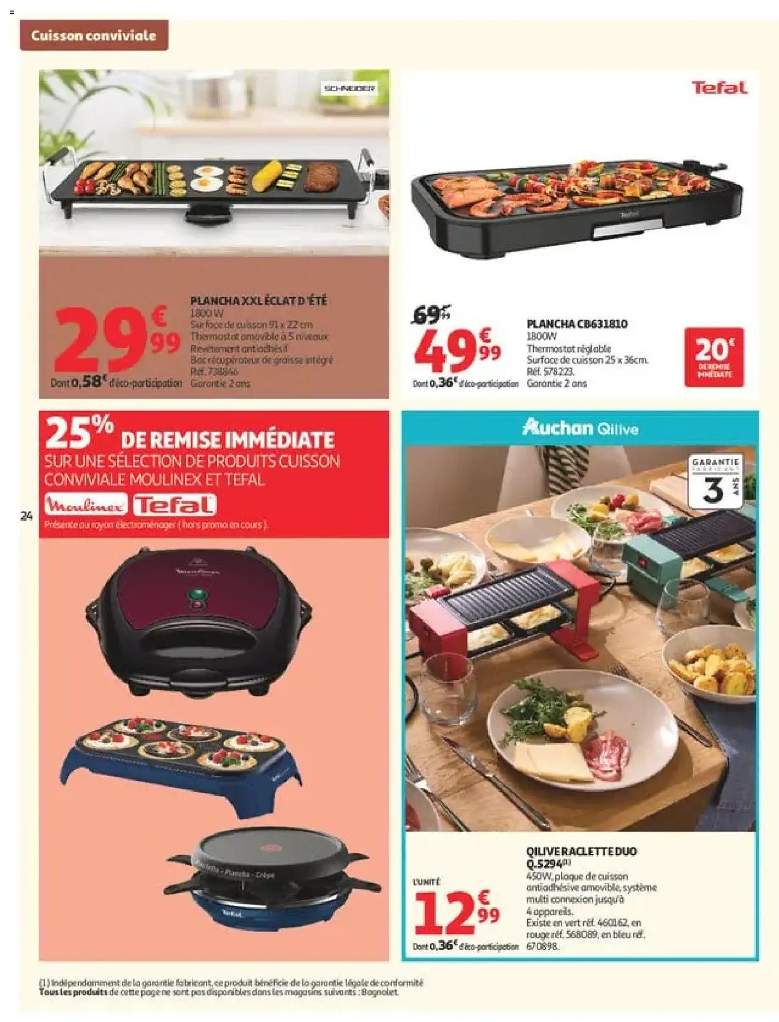 {H1} | Page: 24 | Produits: Plaque de cuisson, Grill, Moulinex, Raclette
