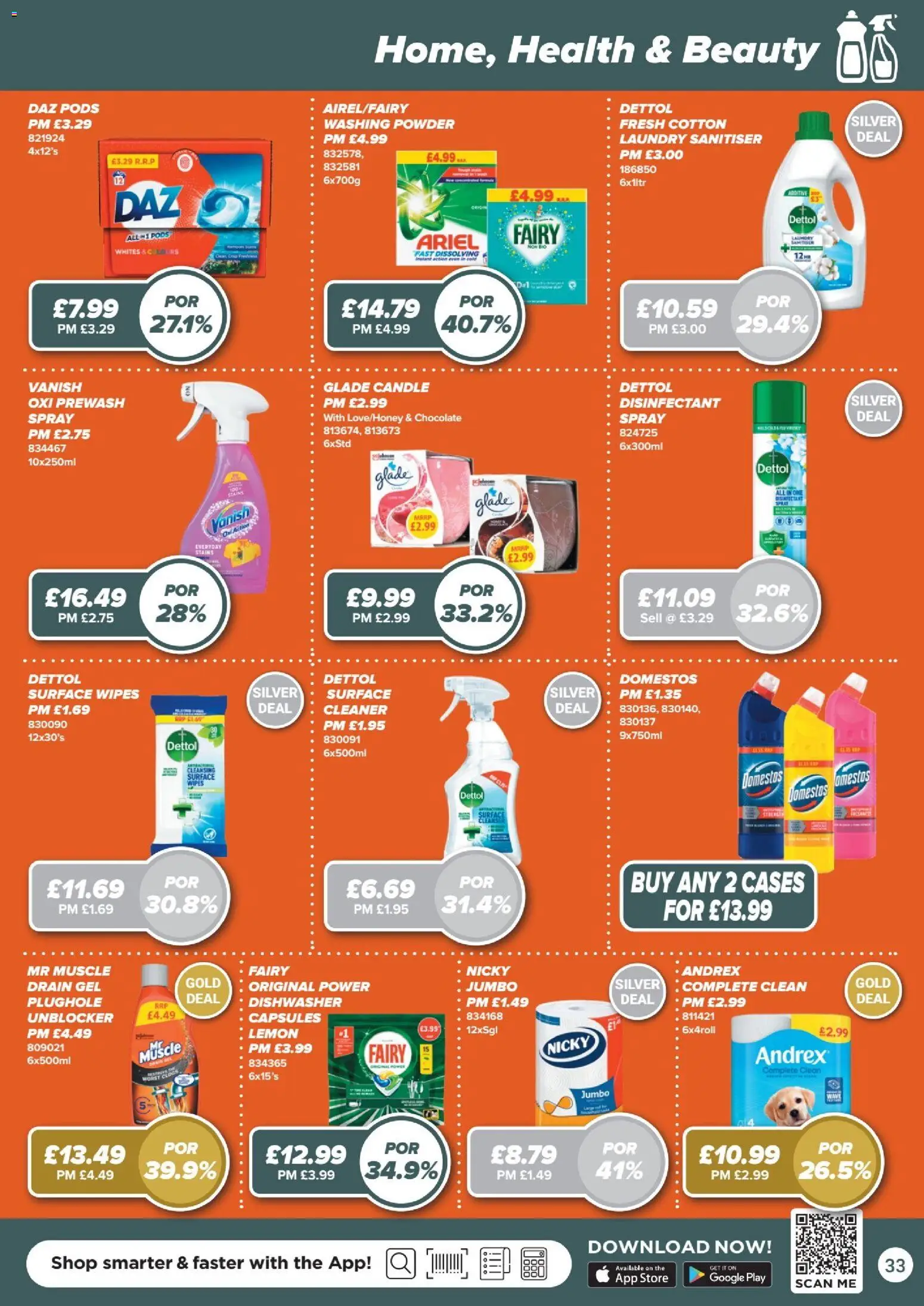 {H1} | Page: 33 | Products: Washing powder, Chocolate, Dishwasher, Capsules