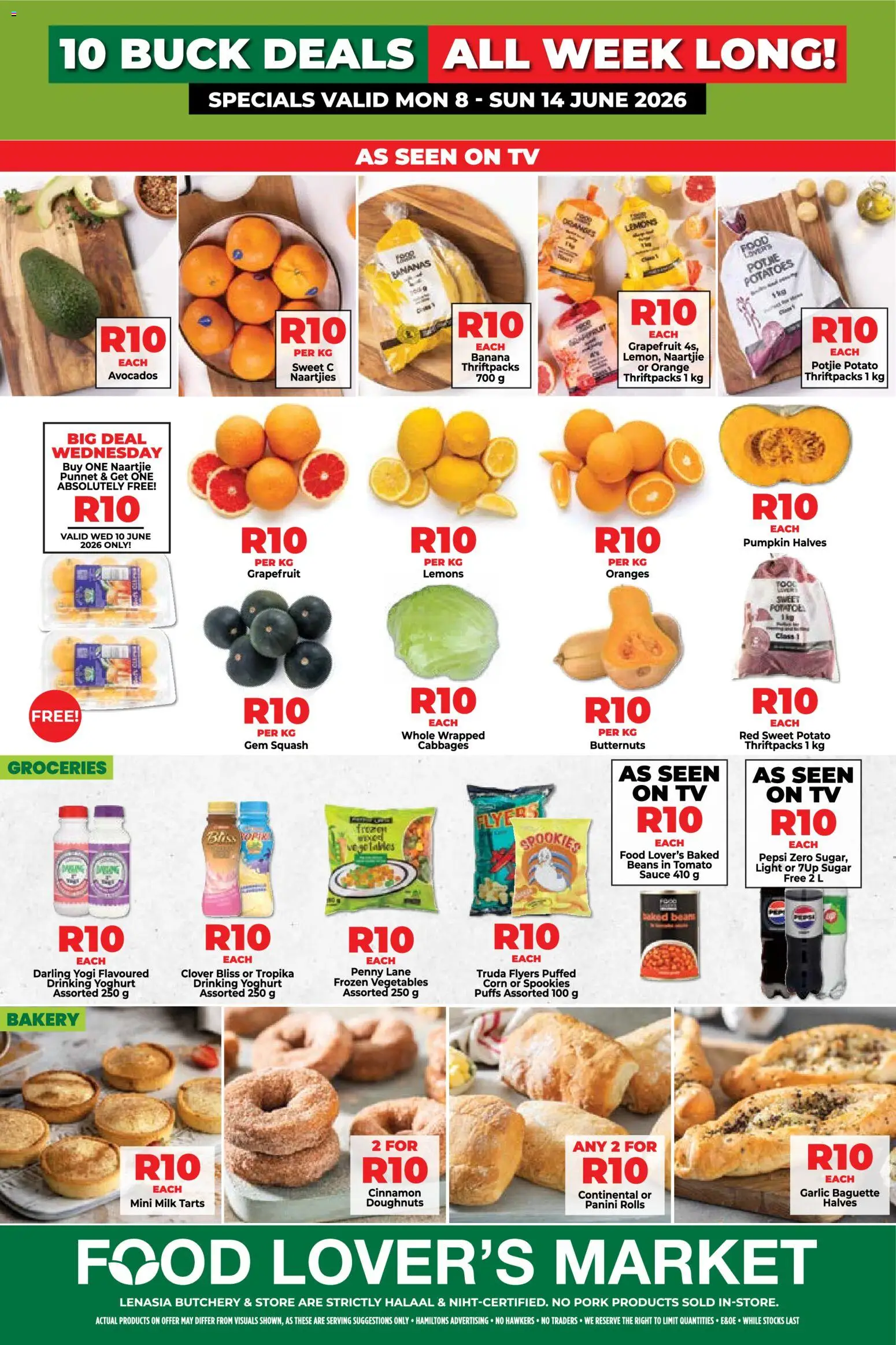 New Food Lover's Market catalogue – valid from 08.06.2026 | Page: 1 | Products: Snacks, Sugar, Garlic, Cabbages