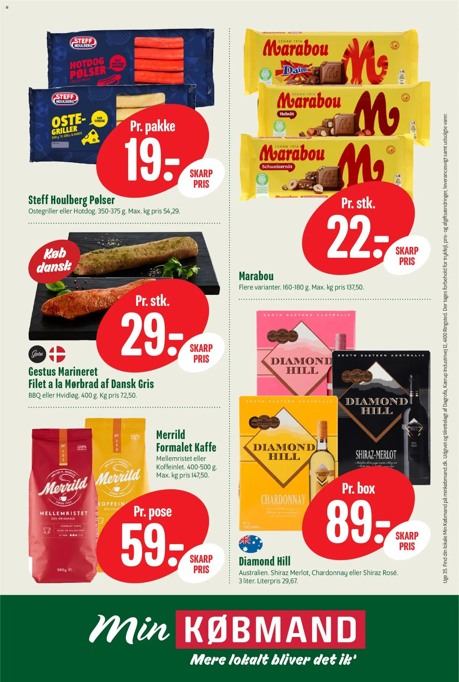 Min Købmand tilbudsavis – gyldig fra 21/08/2026 | Side: 21 | Produkter: Kaffe, Pølser, Grill