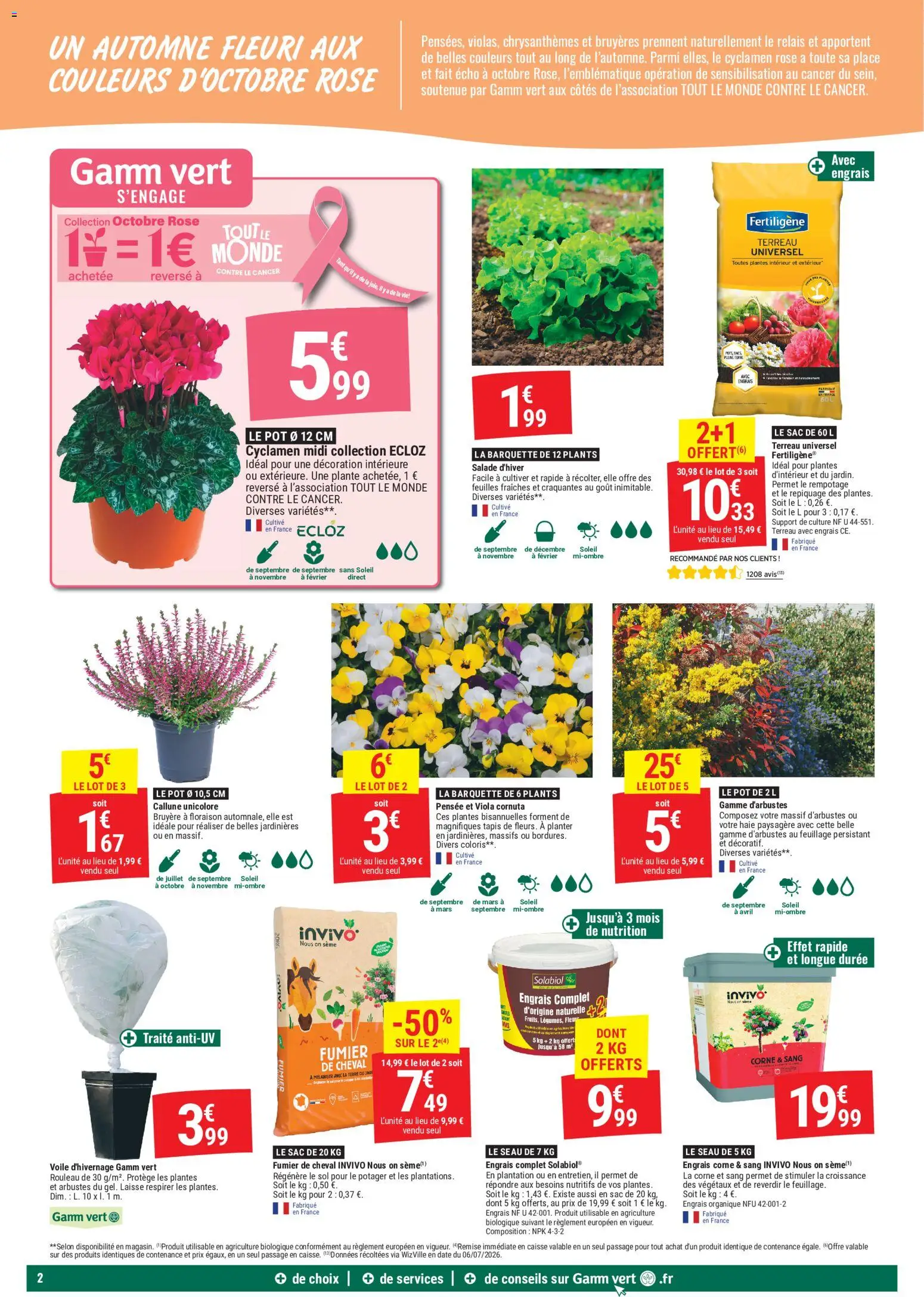 {H1} | Page: 2 | Produits: Le potager, Terreau Universel, Fumier De Cheval, Décoration intérieure