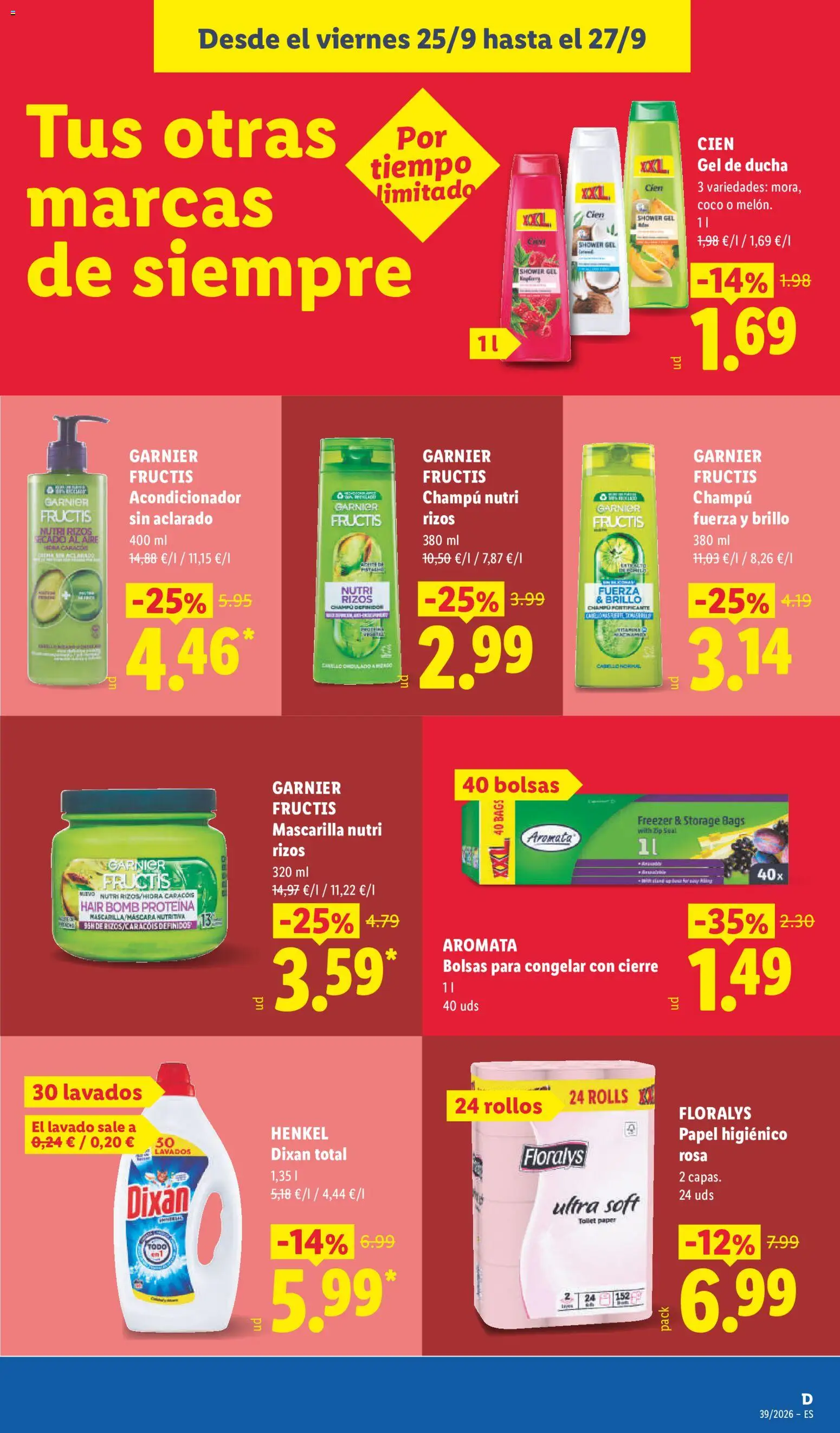 Lidl folleto │ válido desde el 21/09/2026 | Página: 37 | Productos: Máscara, Champú, Acondicionador, Papel higienico