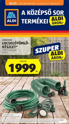 Aldi Középső sor termékei - amely érvényes a következő dátumtól: 07.05.2026