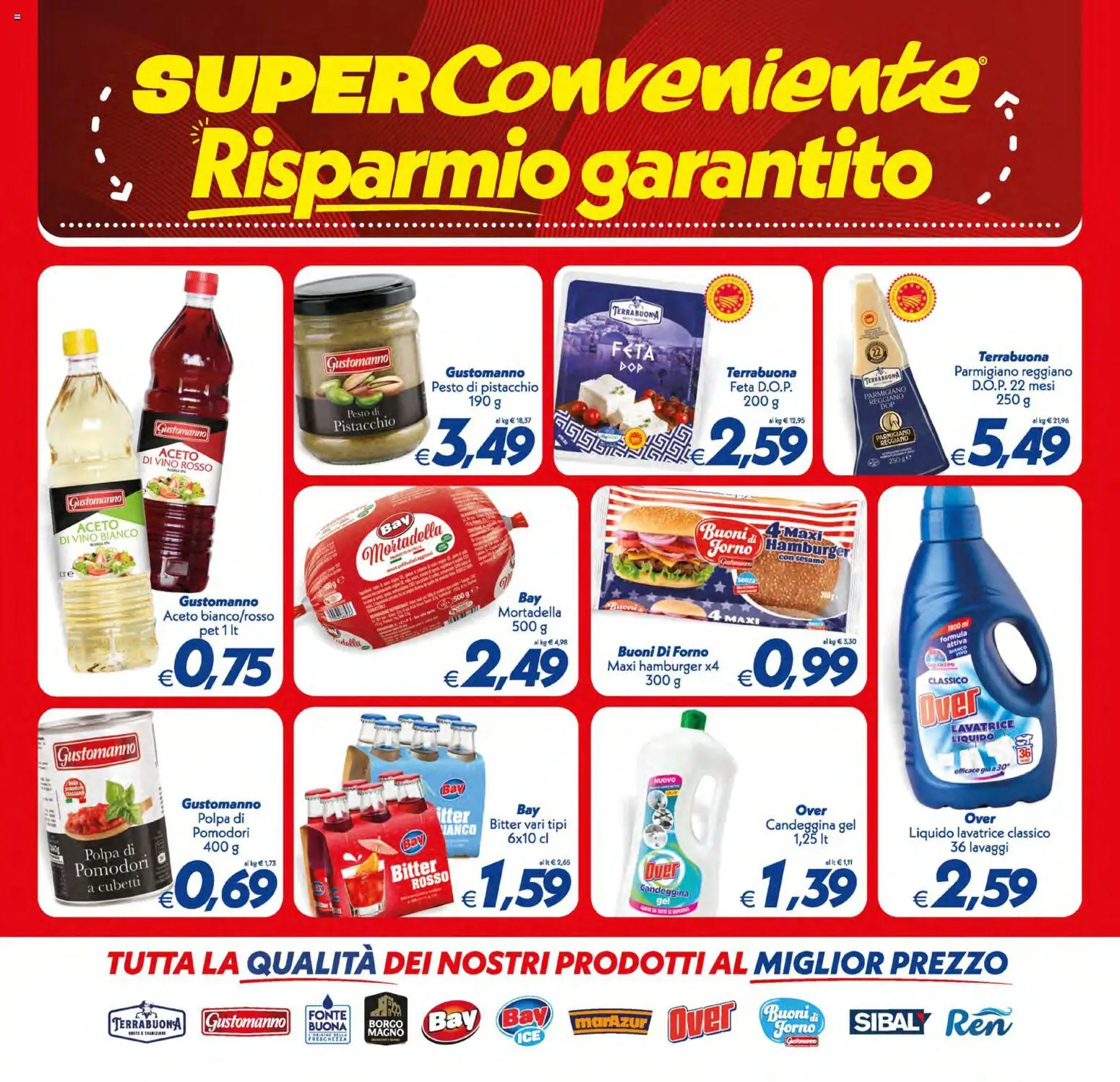 Volantino SuperConveniente del 21/07/2026 | Pagina: 15 | Prodotti: Pomodori, Lavatrice, Mortadella, Aceto
