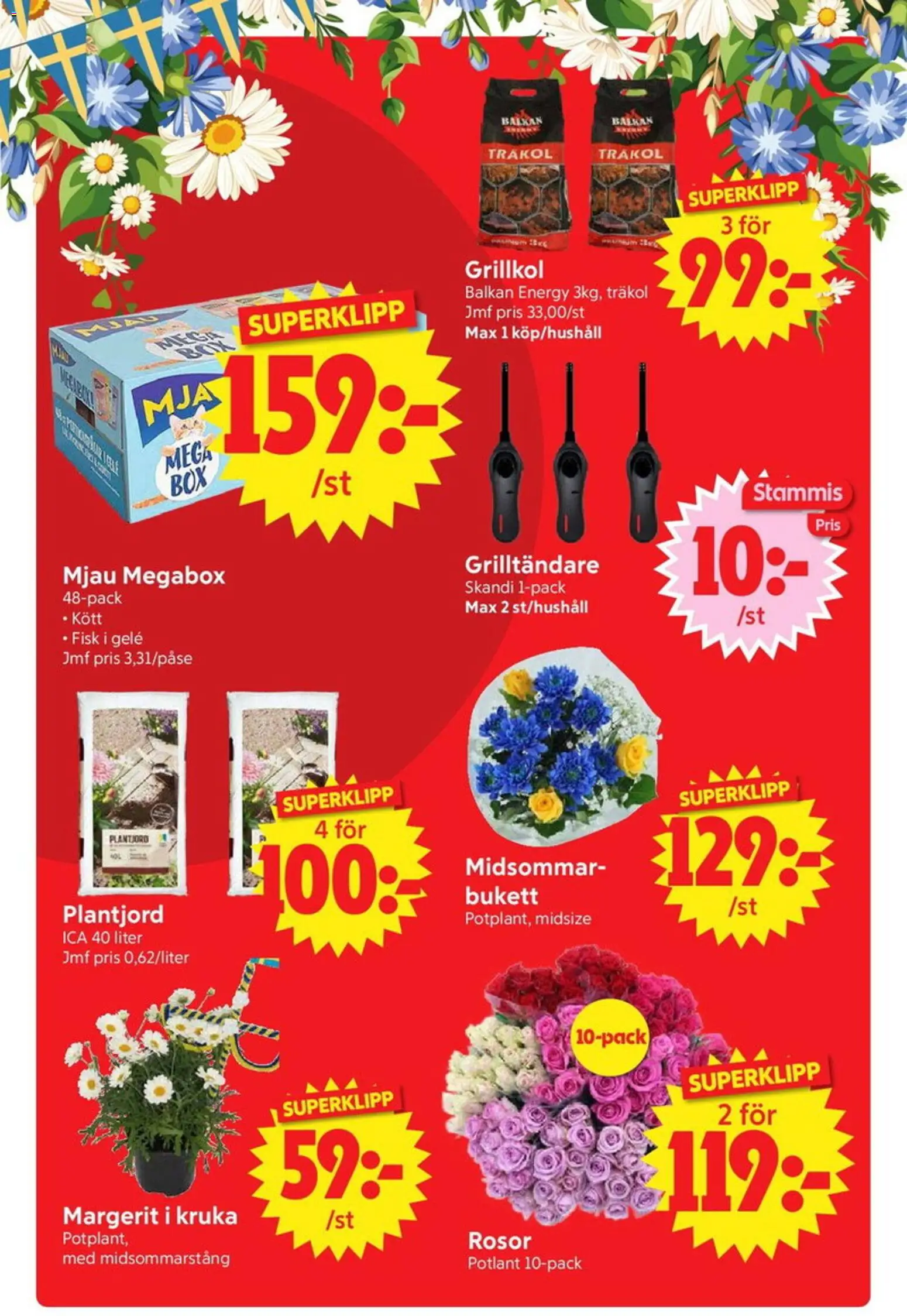 Nya Pulsen reklamblad aktuell från 15.06.2026 | Sida: 22 | Produkter: Grillkol, Grilltändare, Kruka