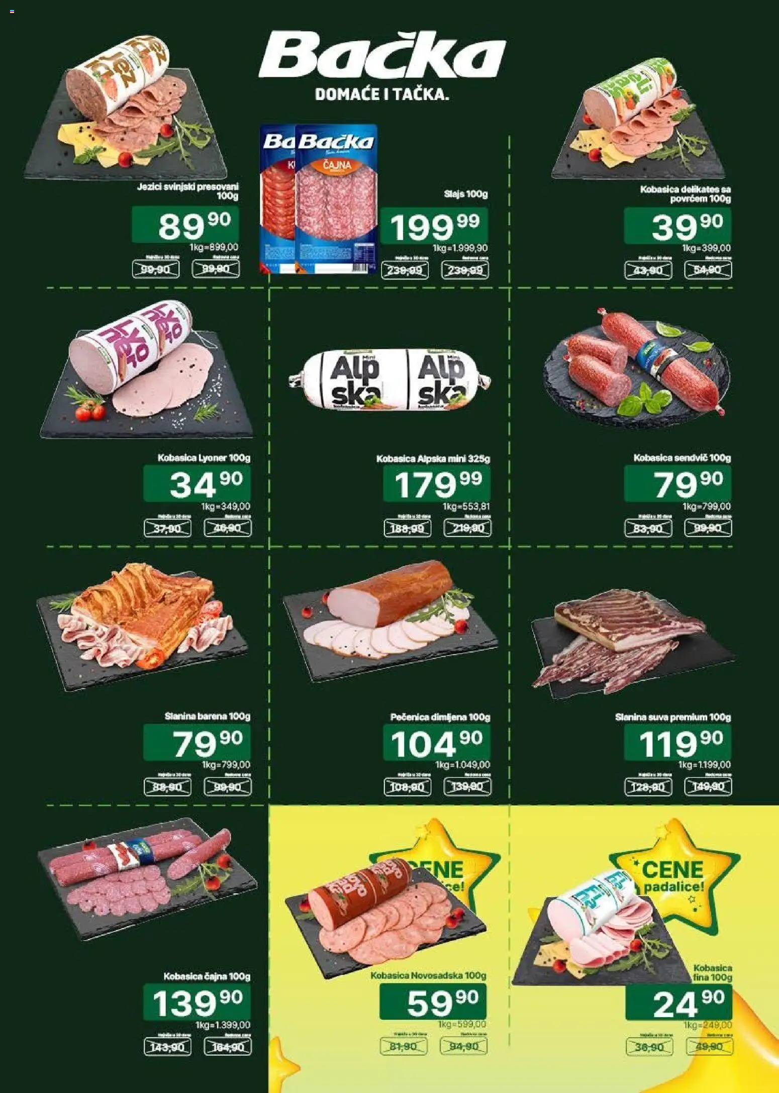 Univerexport katalog - važi od 20.07.2026 | Strana: 4 | Proizvode: Slanina, Kobasica, Pečenica