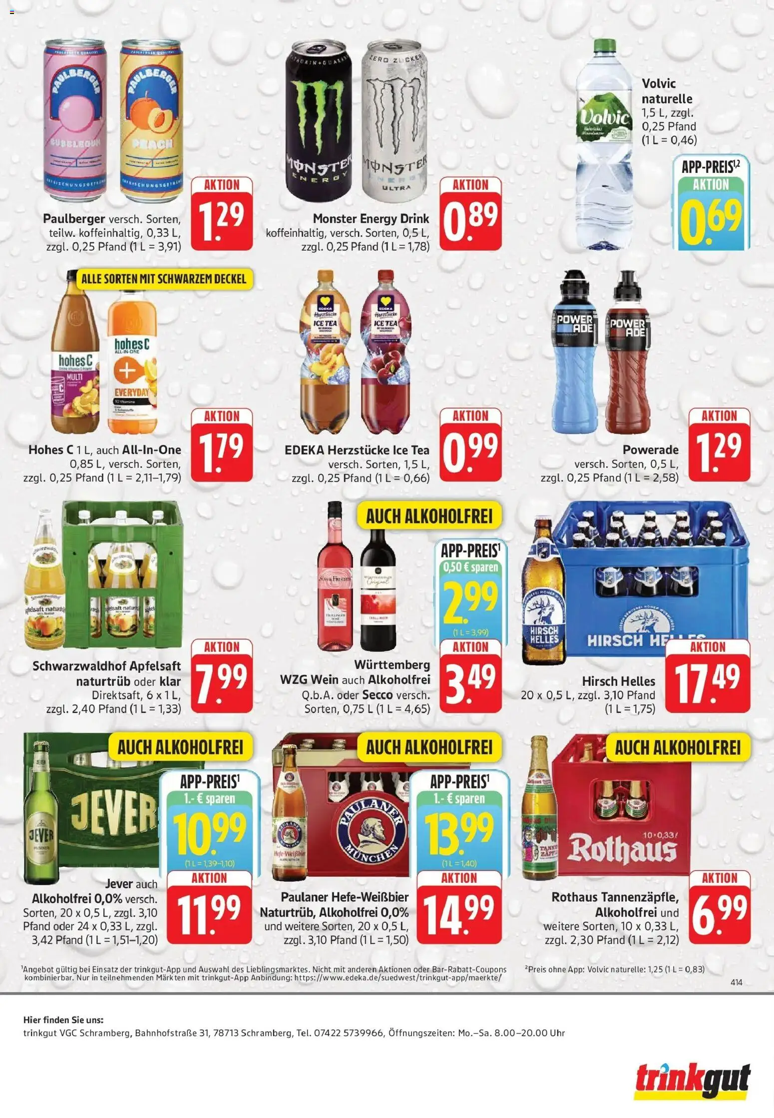 Trinkgut Prospekt Schramberg – gültig ab 03.08.2026 | Seite: 6 | Produkte: Energy, Apfelsaft, Monster, Powerade