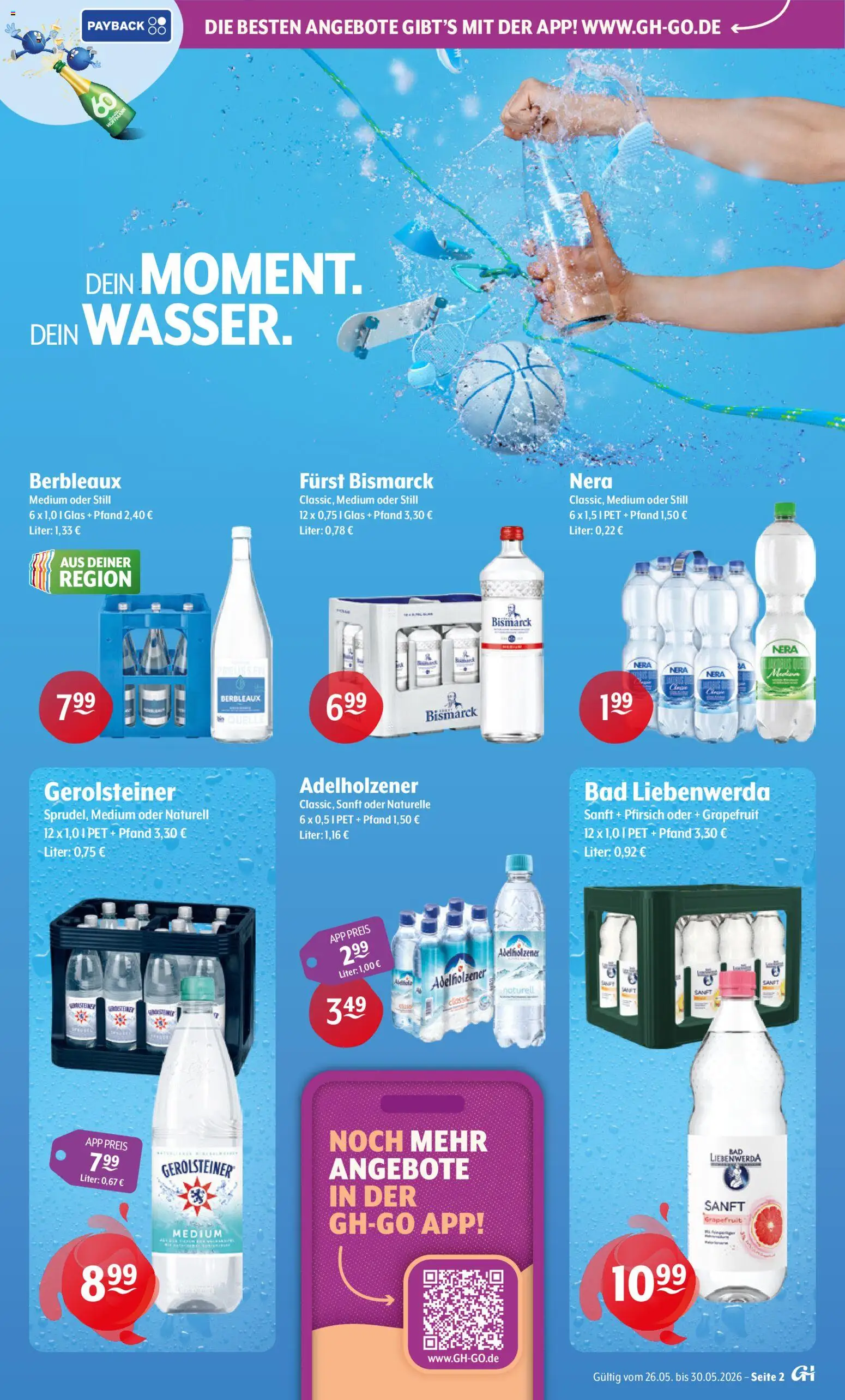 Getränke Hoffmann Prospekt – gültig ab 26.05.2026 | Seite: 2 | Produkte: Bad, Grapefruit, Pfirsich, Gerolsteiner