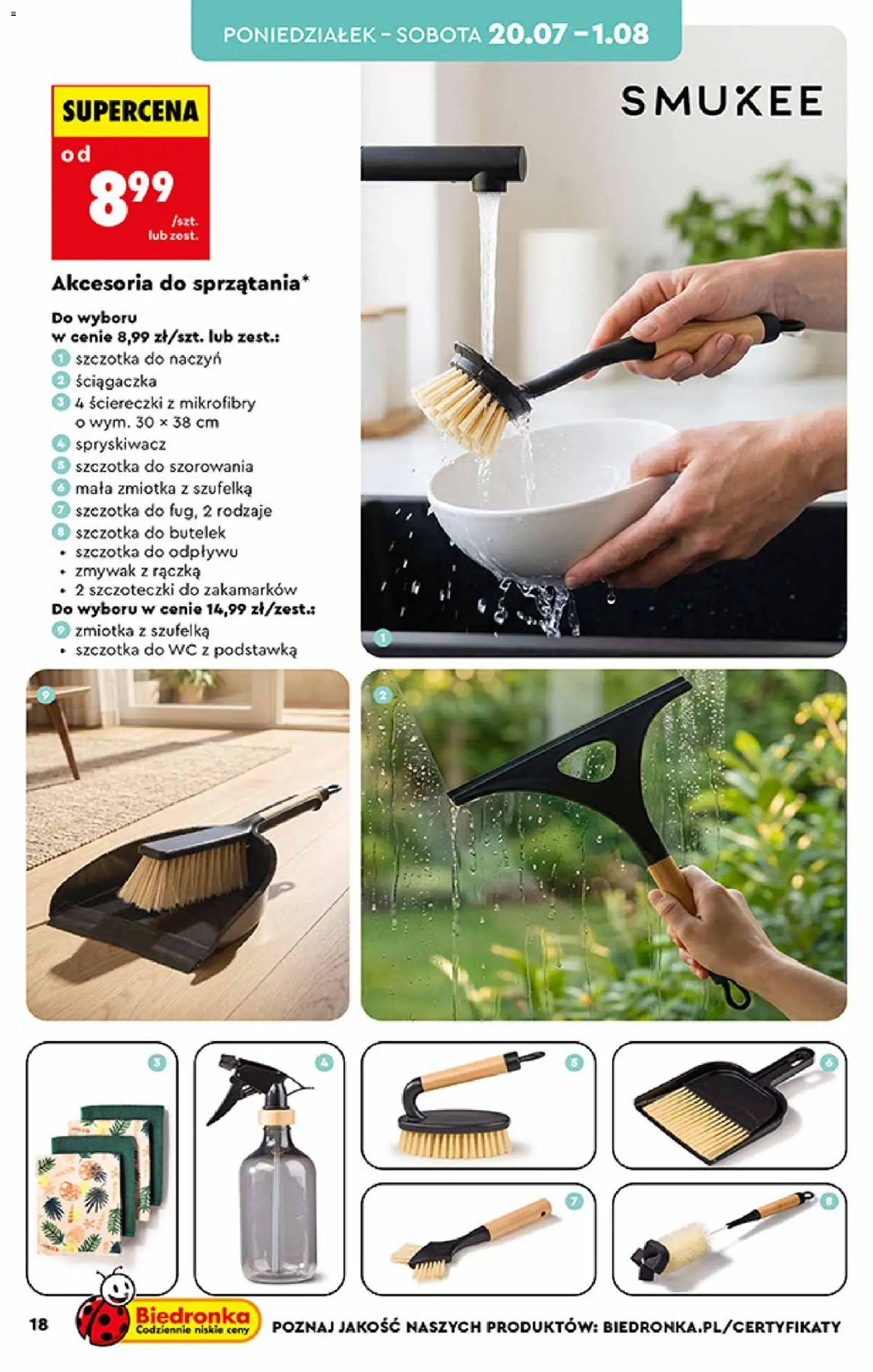 Biedronka gazetka - Hity i inspiracje od 20.07.2026 | Strona: 18 | Produkty: Szczotka