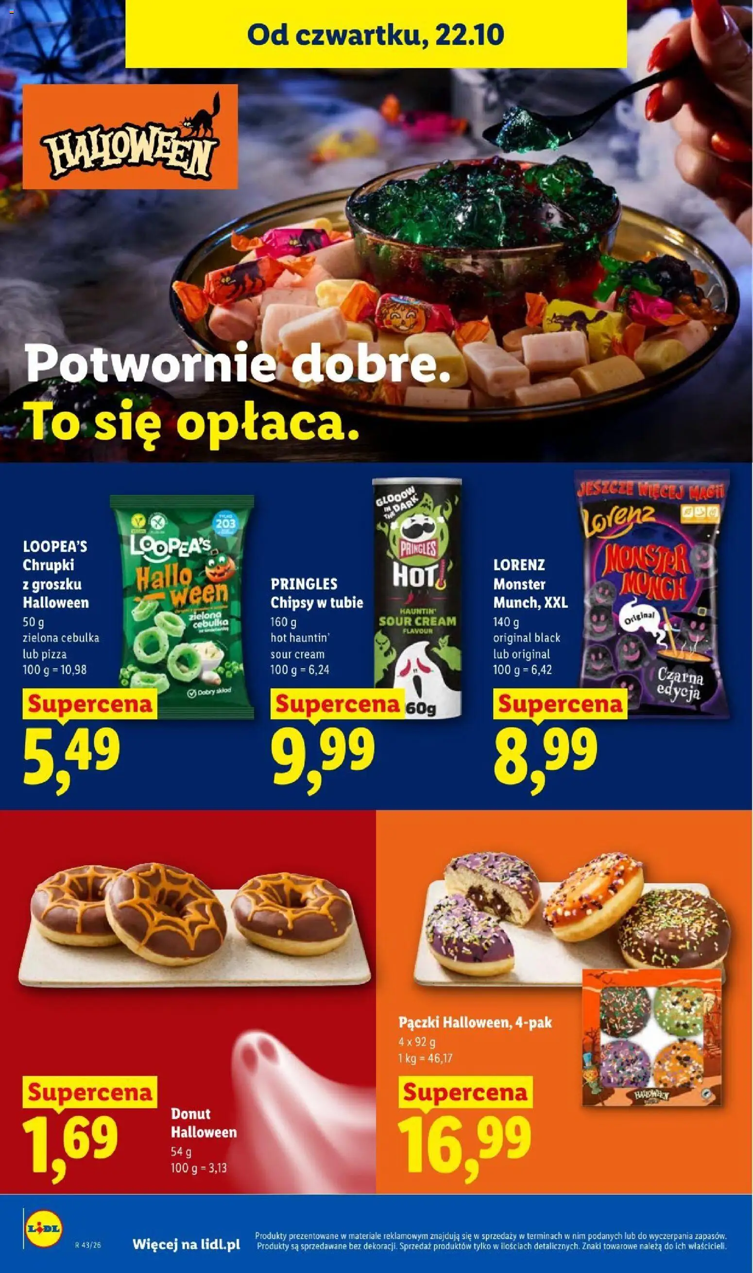 Lidl gazetka od 22.10.2026 | Strona: 68 | Produkty: Chrupki, Donut, Pizza, Pringles