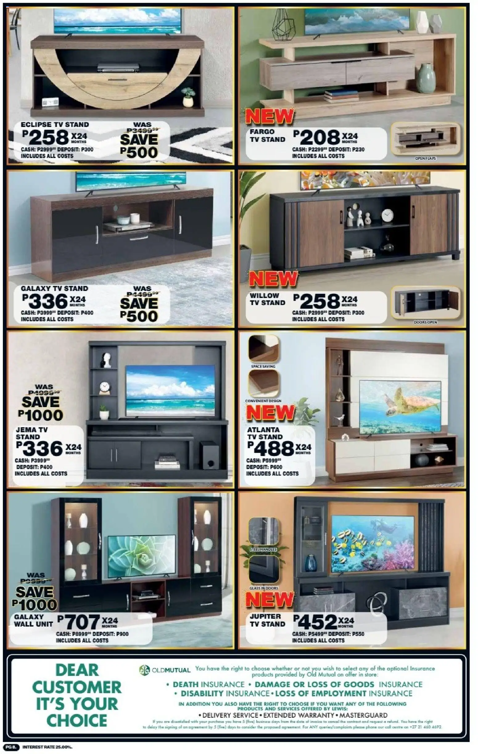 New Lewis Stores catalogue – valid from 10/08/2026 | Page: 8 | Products: TV, Wall unit