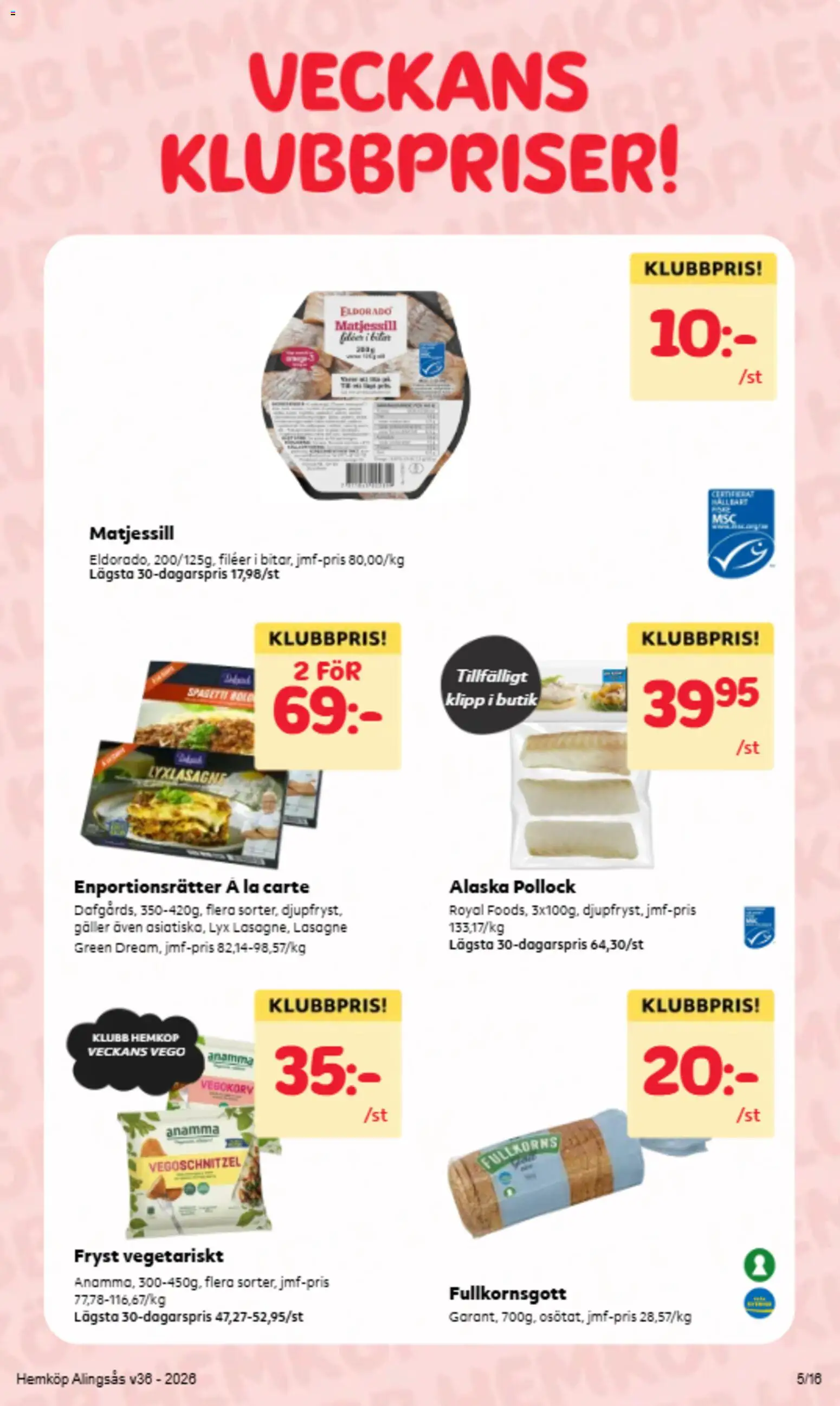 Hemköp reklamblad aktuell från 31/08/2026 | Sida: 2 | Produkter: Lasagne, Galler