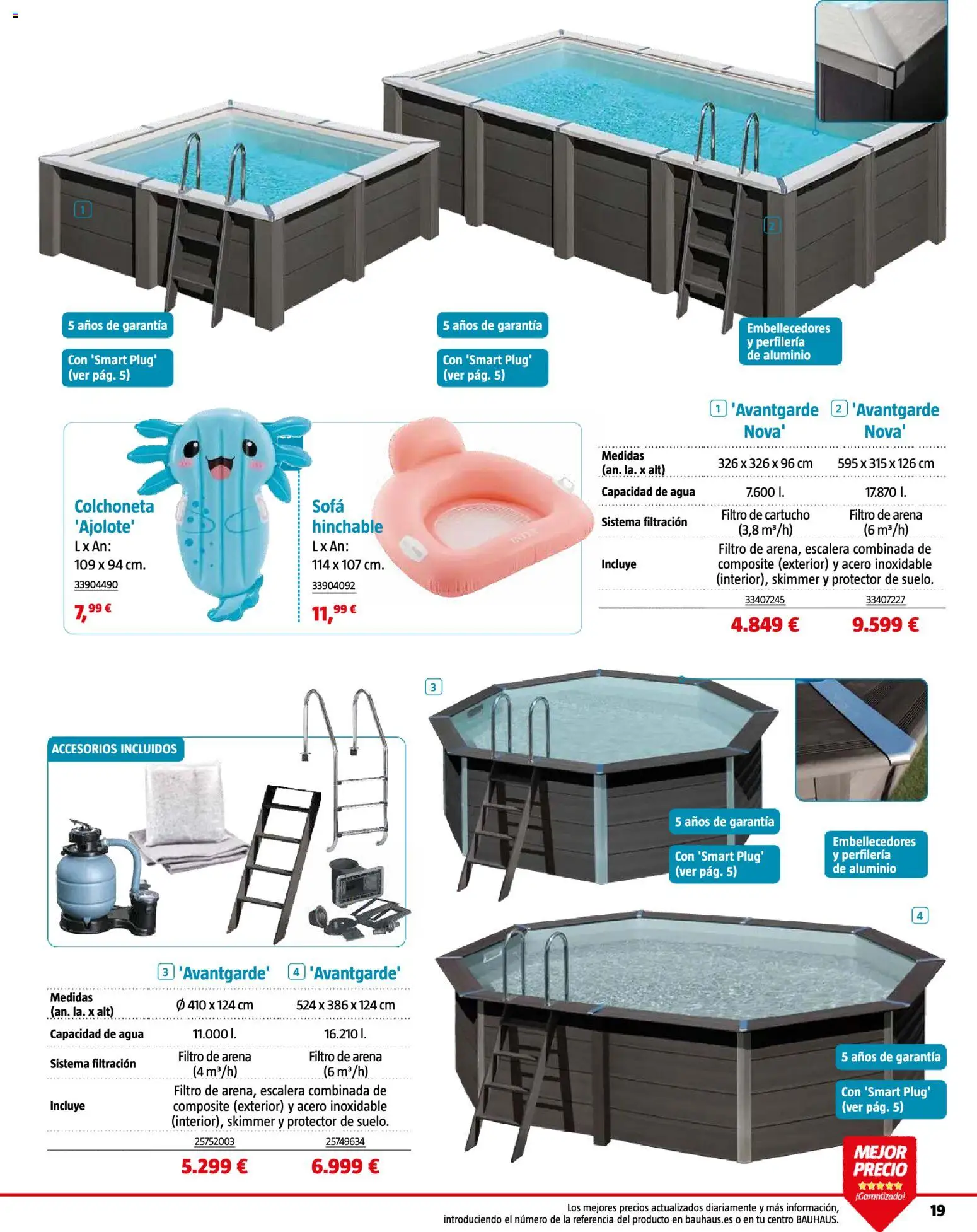 Bauhaus Piscinas 2026 │ válido desde el 01.06.2026 | Página: 19 | Productos: Sofá, Colchoneta