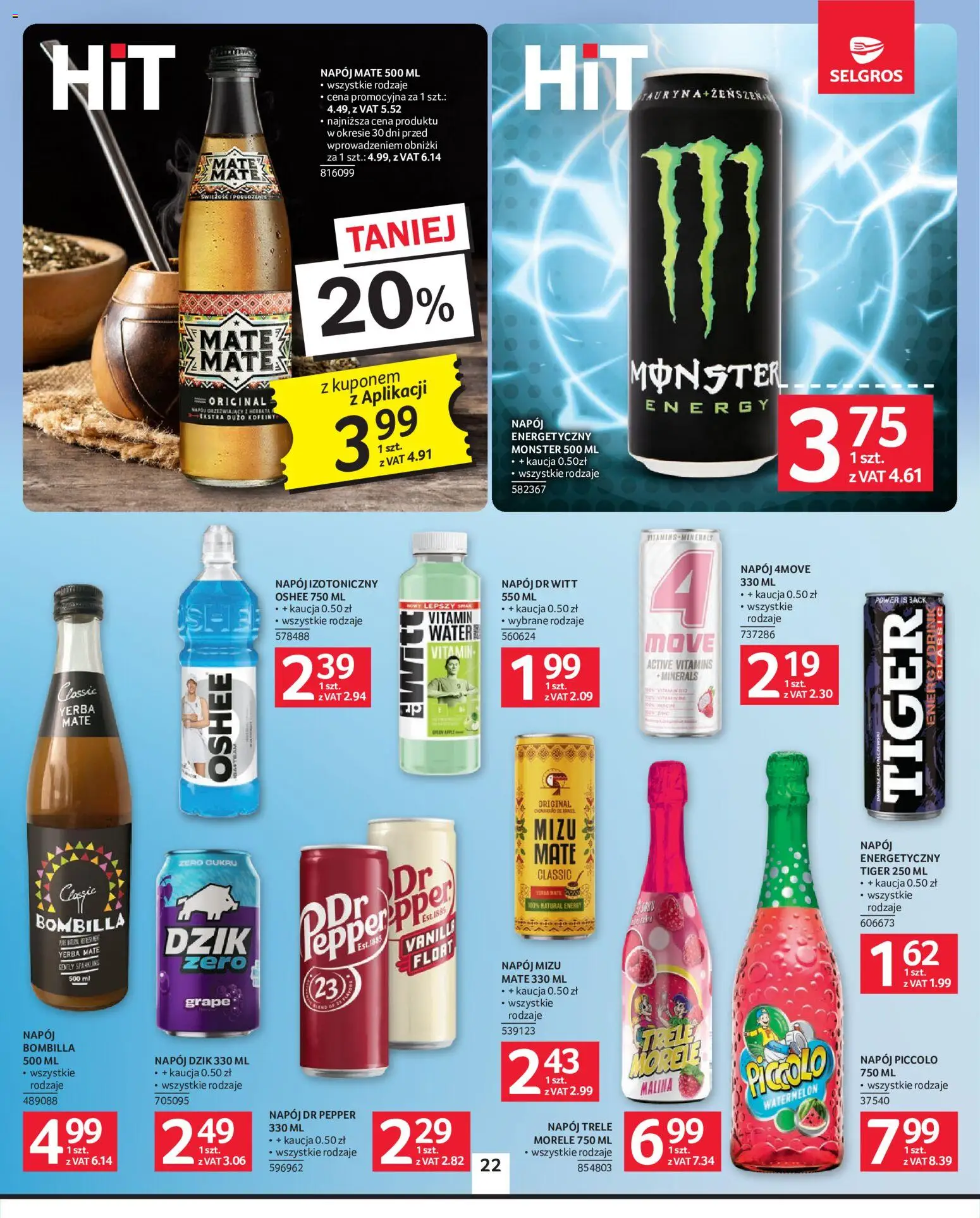 Selgros cash&carry gazetka od 21.05.2026 | Strona: 22 | Produkty: Malina, Morele, Yerba mate