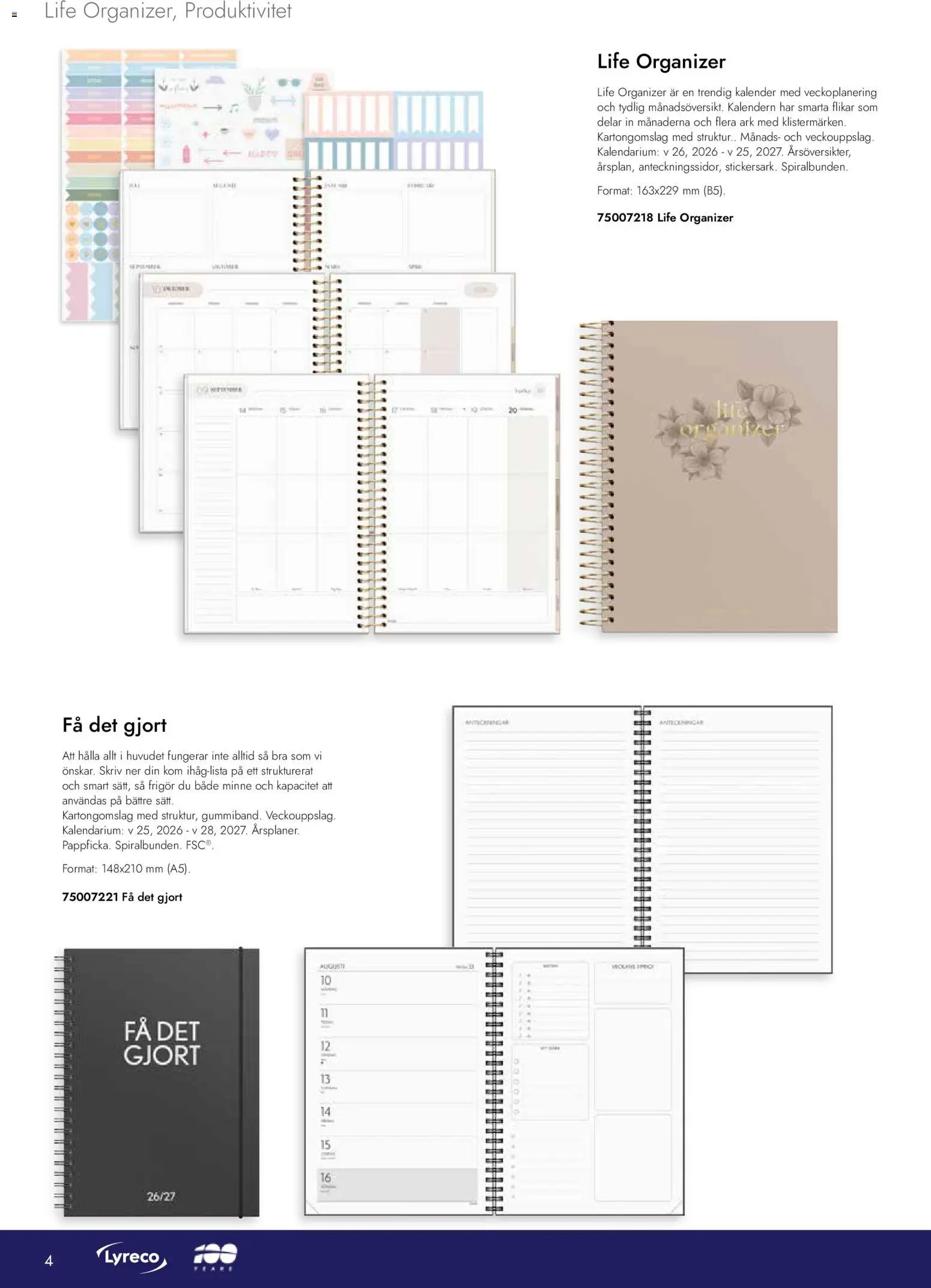 Lyreco reklamblad aktuell från 01.08.2026 | Sida: 4 | Produkter: Kalender