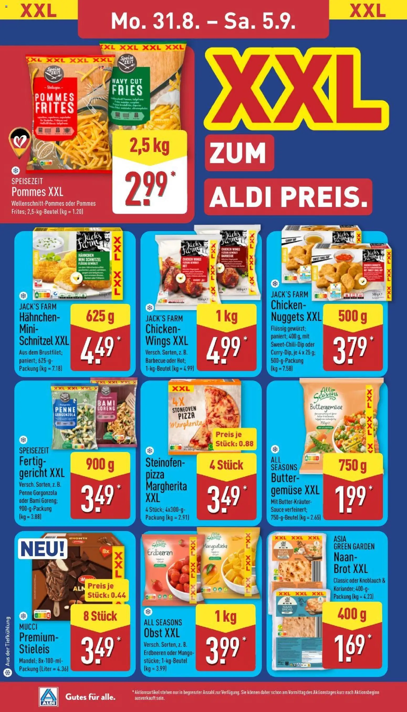 Aldi Prospekt – gültig ab 31.08.2026 | Seite: 12 | Produkte: Pommes, Gemüse, Obst, Mango