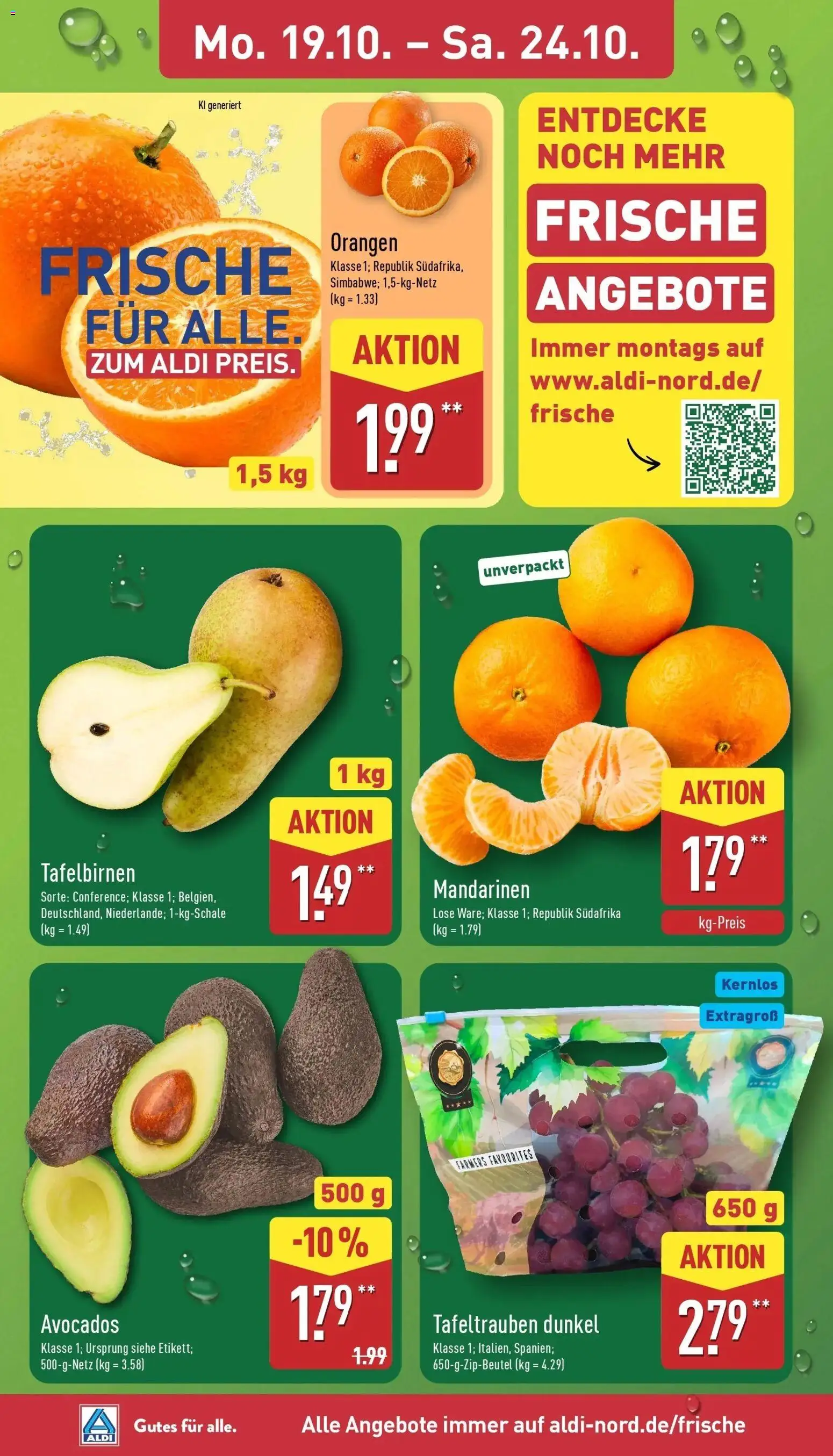 Aldi Aktueller Prospekt (ab 19.10.2026) » Angebote Online | Seite: 2 | Produkte: Mandarinen, Orangen
