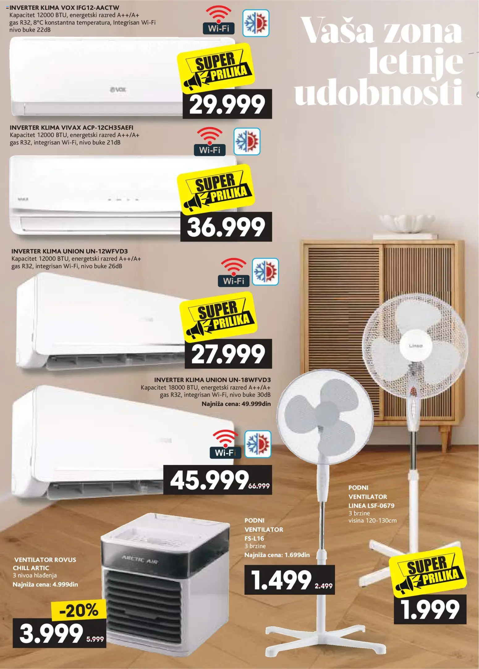 Idea katalog - važi od 04.06.2026 | Strana: 34 | Proizvode: Ventilator, Inverter klima, Klima
