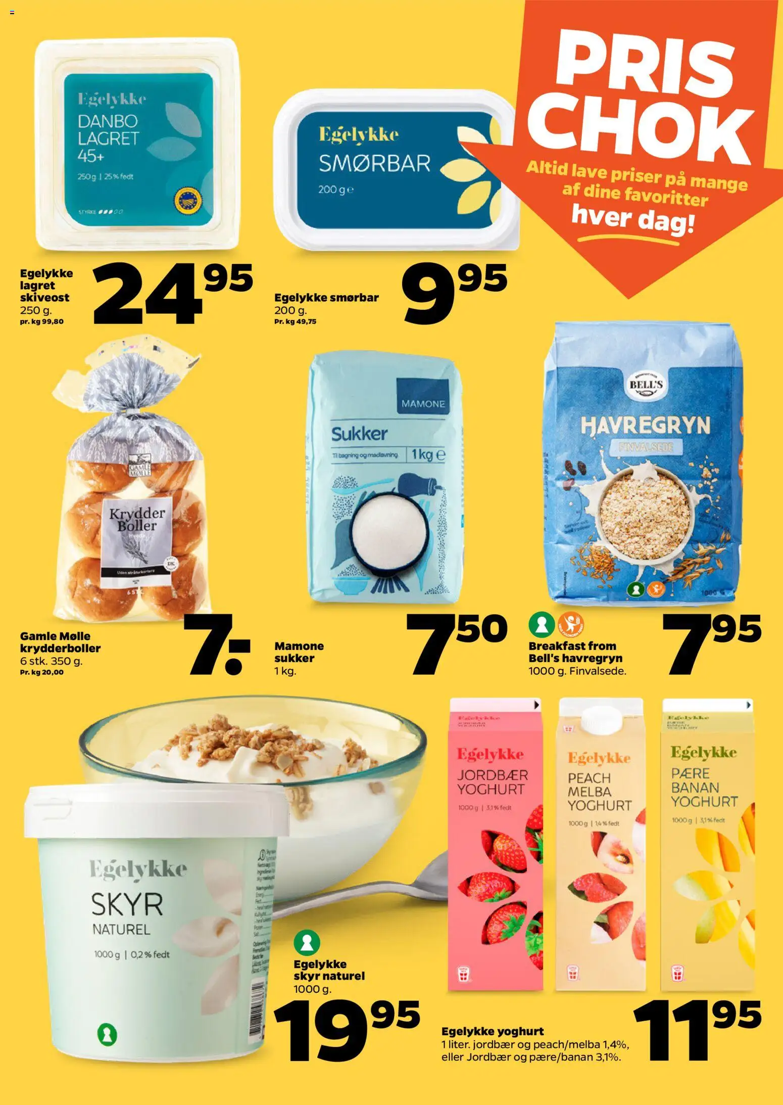 Netto tilbudsavis – gyldig fra 25/07/2026 | Side: 14 | Produkter: Skyr, Krydderboller, Havregryn, Sukker