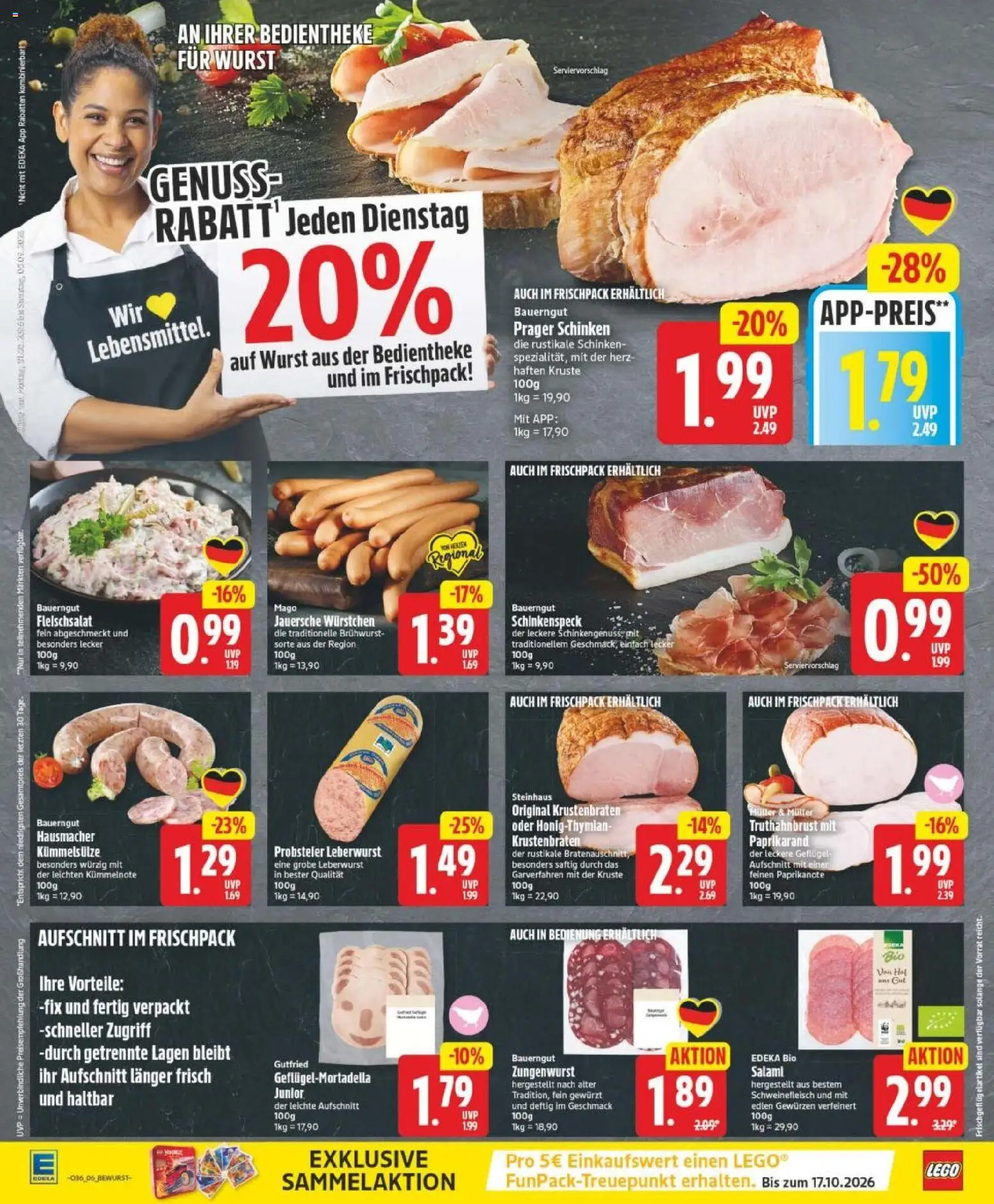 Edeka Prospekt Berlin – gültig ab 31.08.2026 | Seite: 8 | Produkte: Wurst, Salami, Schinken, Schweinefleisch