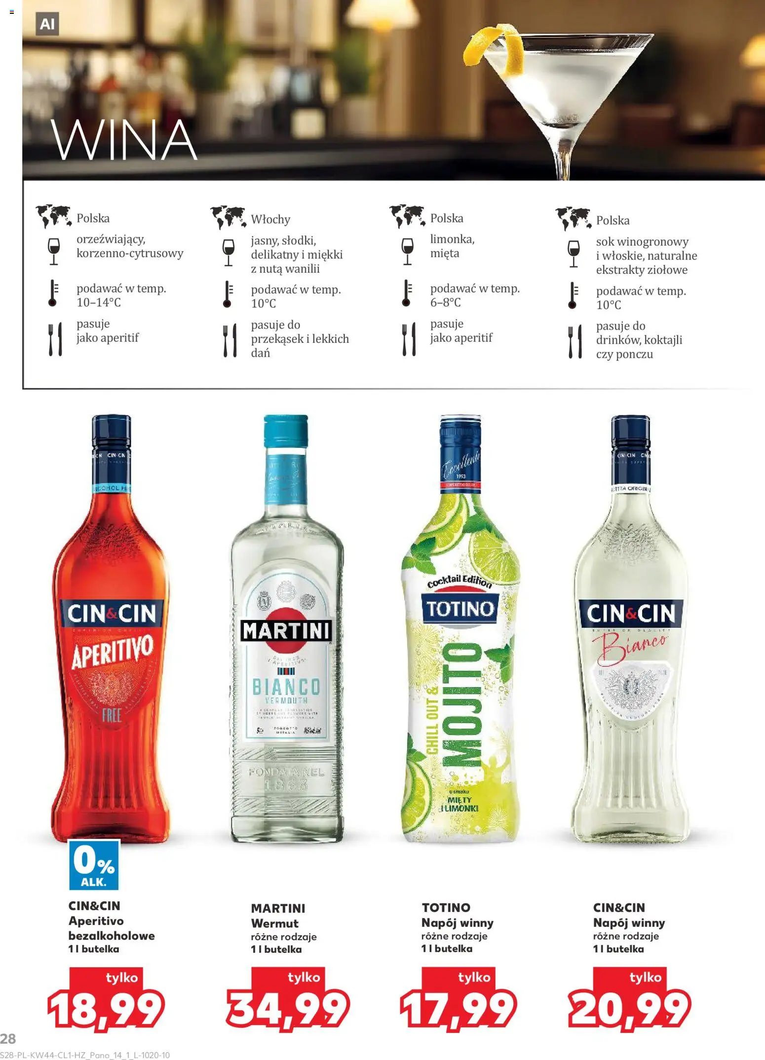Kaufland Polsko leták - Barek od 29.10.2026 | Strana: 28 | Produkty: Martini, Vermouth, Mojito, Aperitivo