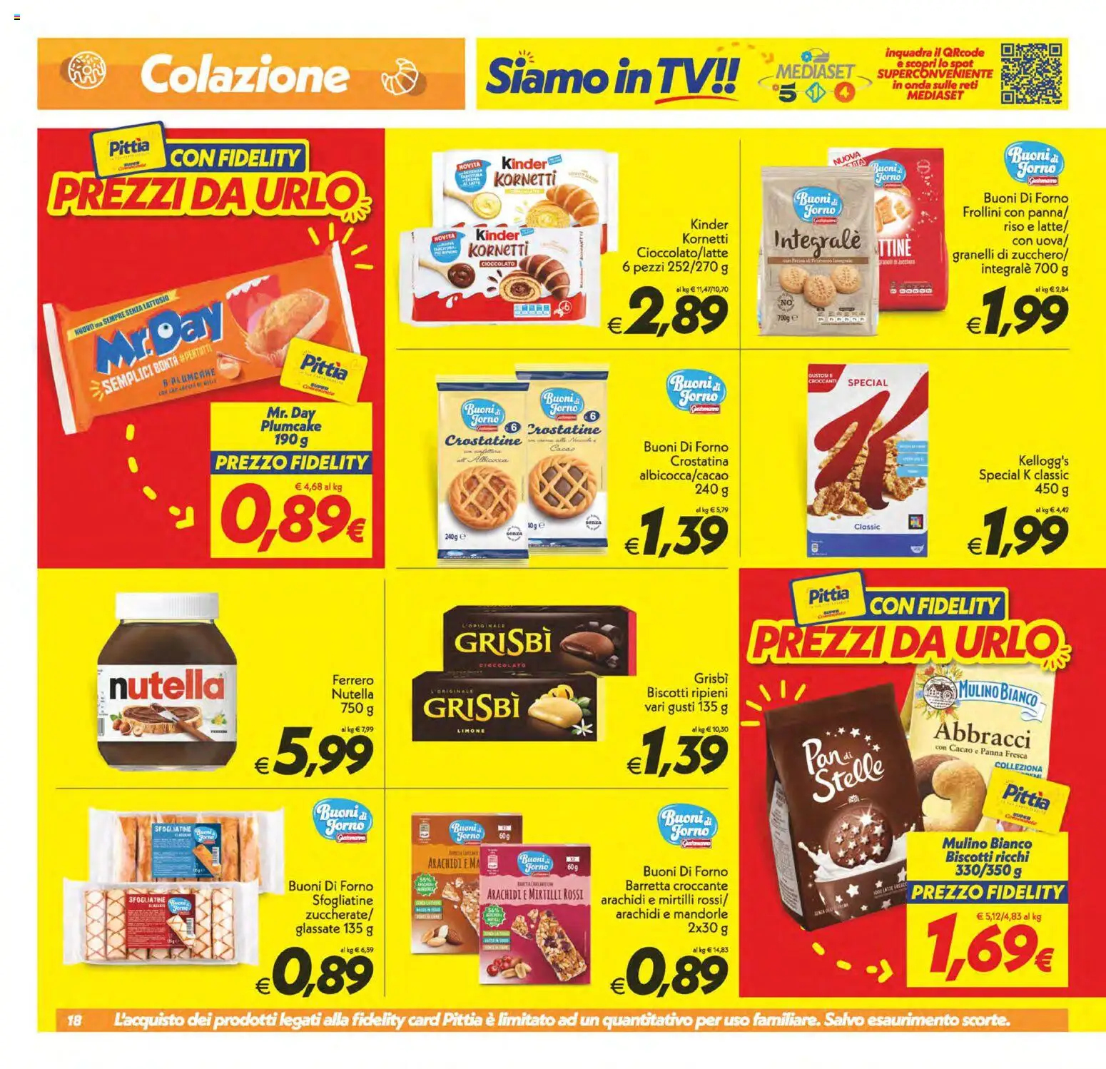 Volantino SuperConveniente del 29.05.2026 | Pagina: 18 | Prodotti: Biscotti, Crostatine, Mandorle, Plumcake