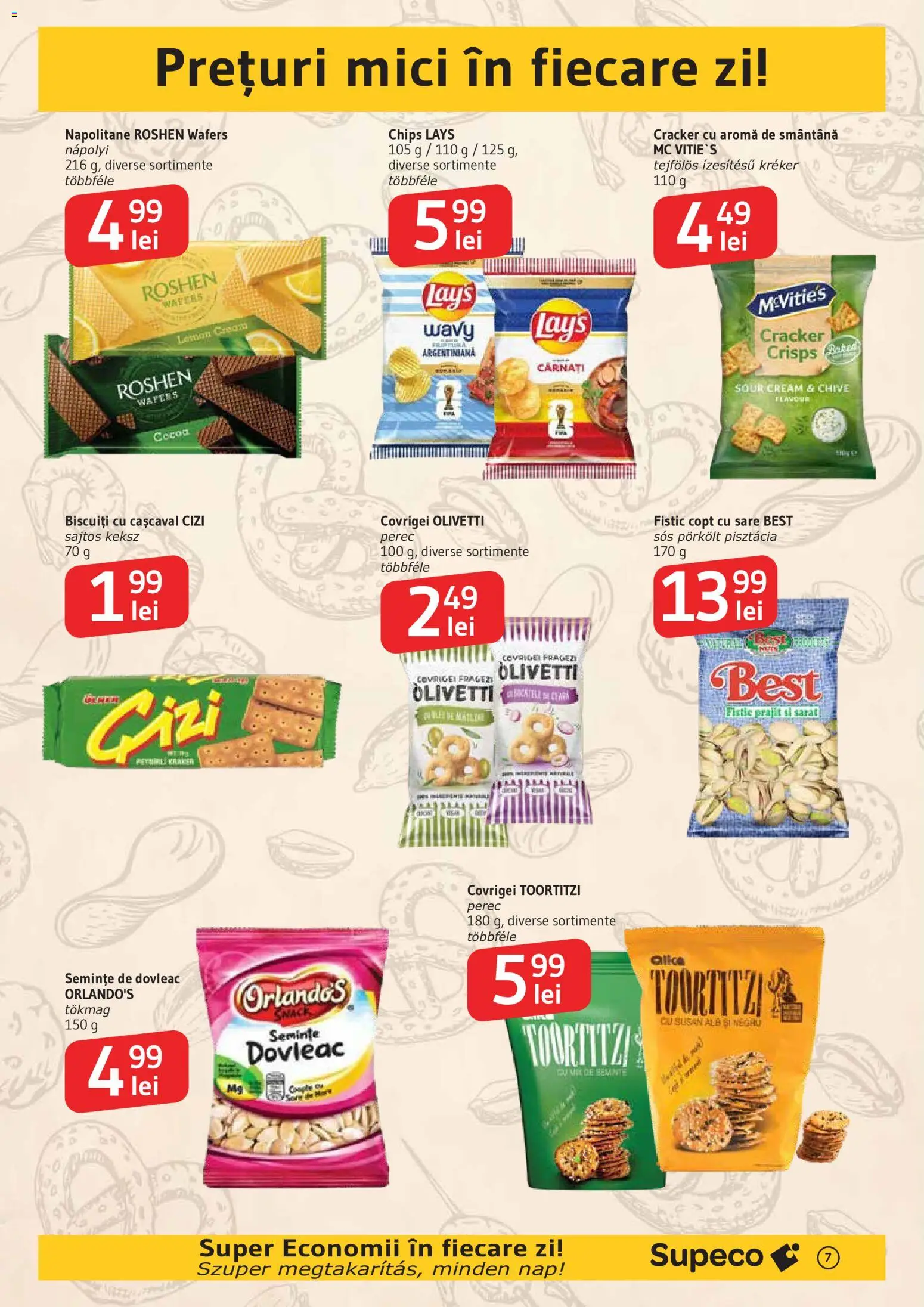 Noul catalog Supeco – valabil de la 11.06.2026 | Pagină: 7 | Produse: Cașcaval, Semințe, Napolitane, Sare