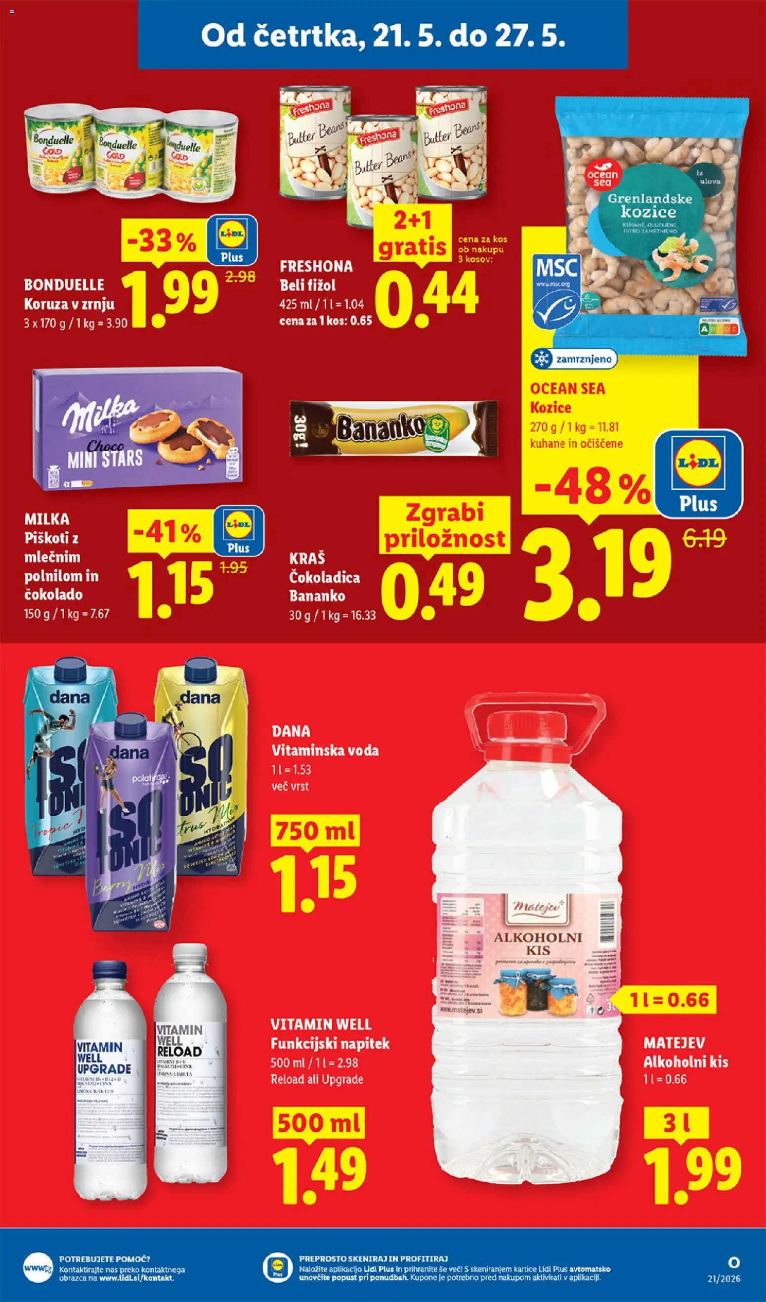 Novi Lidl katalog ponudbe – veljaven od 21.05.2026 | Stran: 9 | Izdelki: Koruza, Kozice, Kos, Kis