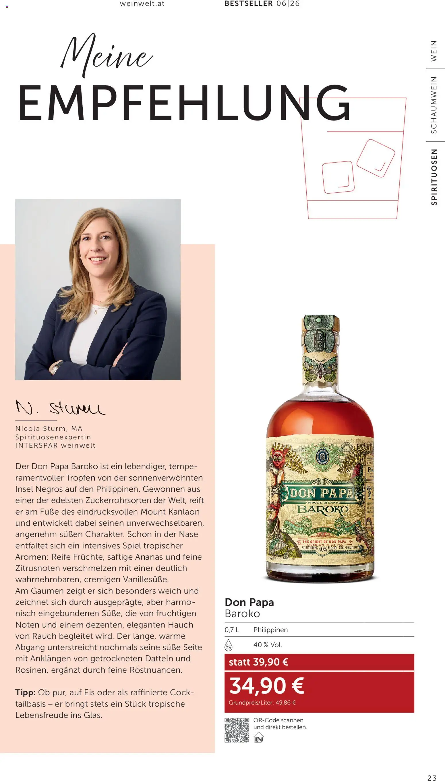 Interspar Wein Welt gültig ab 21.05.2026 | Seite: 23 | Produkte: Eis, Spiel, Wein, Ananas