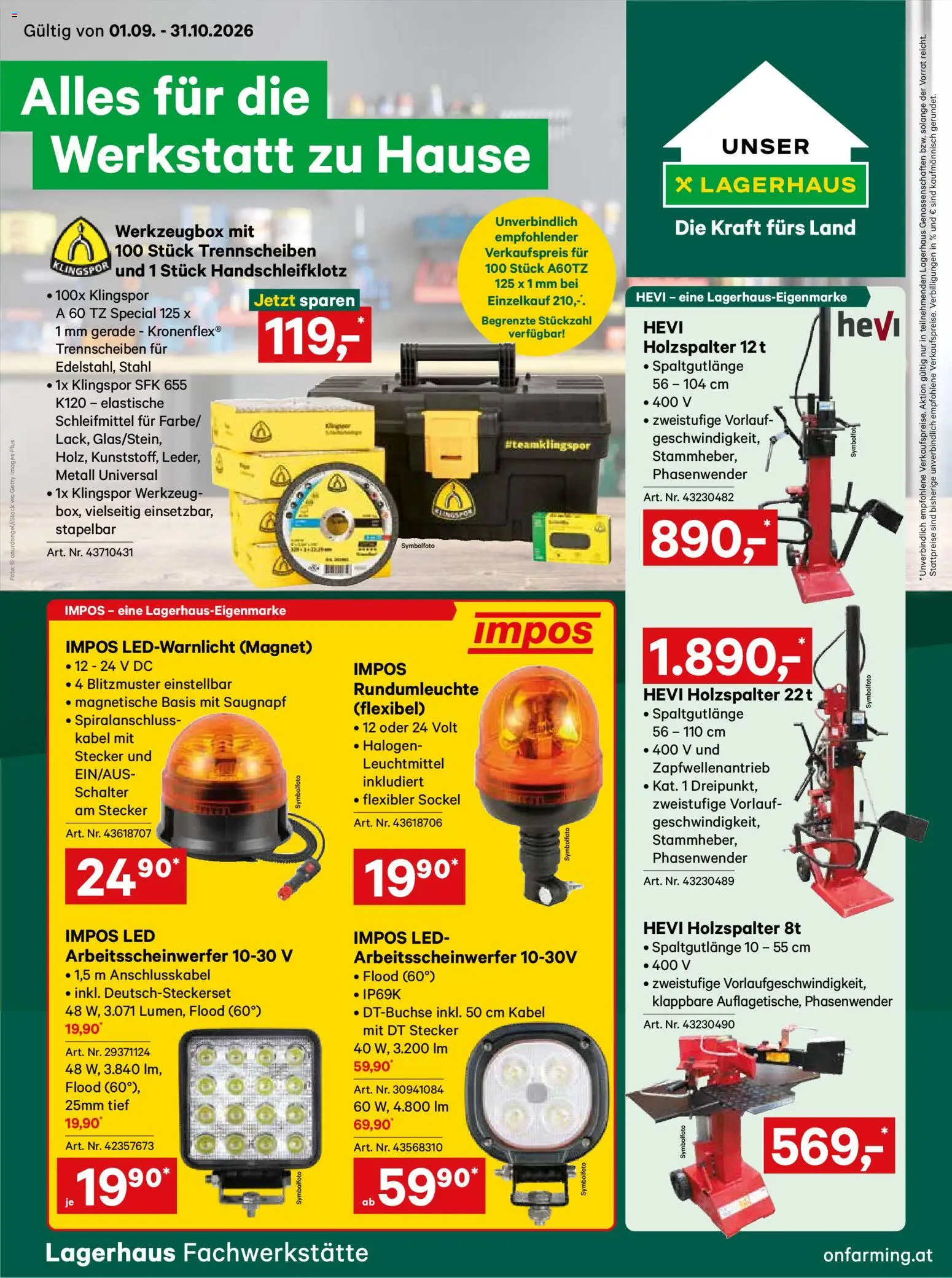 Lagerhaus Hofwerkstaette gültig ab 01.09.2026 | Seite: 1 | Produkte: Kabel