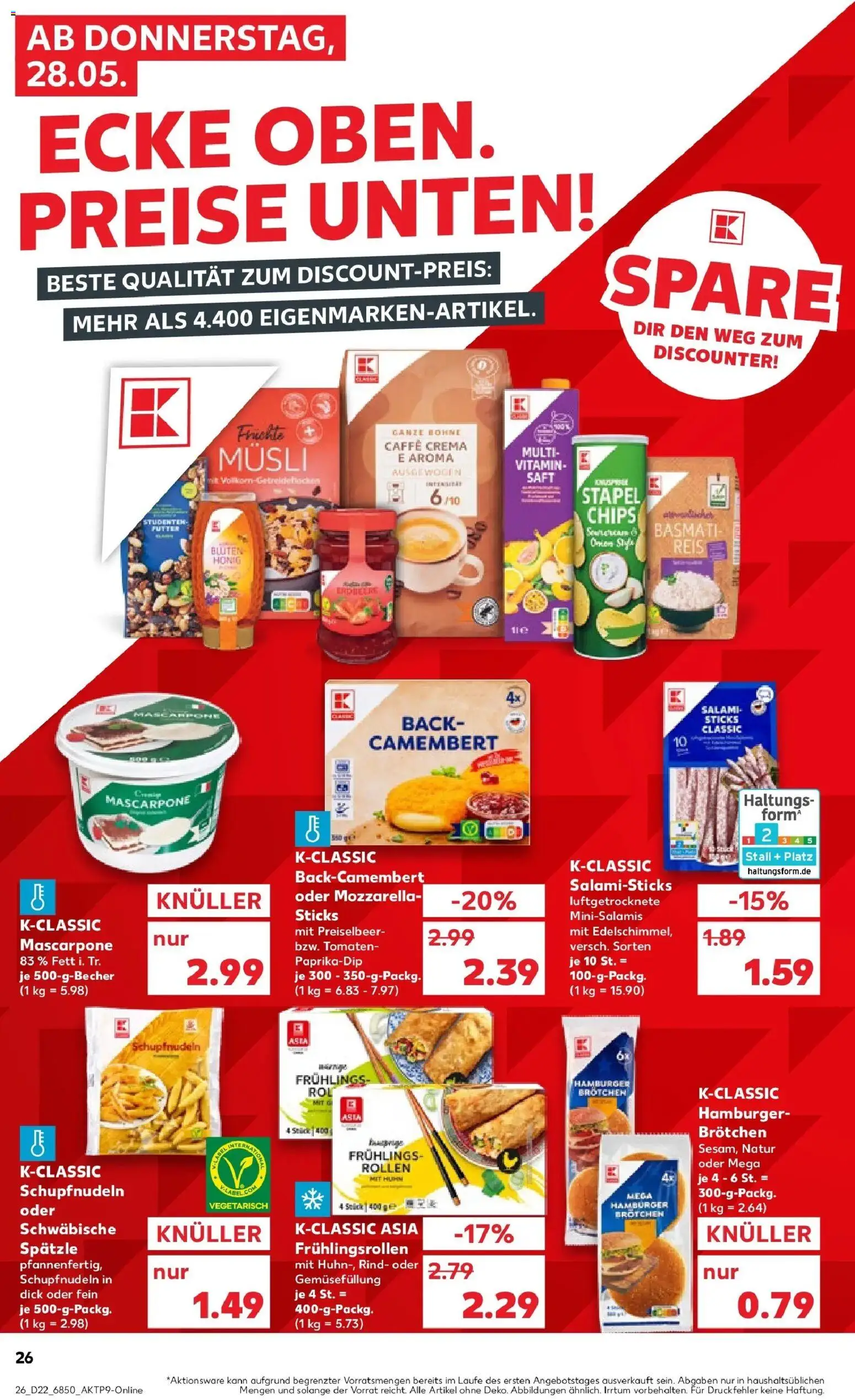Kaufland Prospekt Landau In Der Pfalz – gültig ab 26.05.2026 | Seite: 31 | Produkte: Mascarpone, Mozzarella, Tomaten, Saft