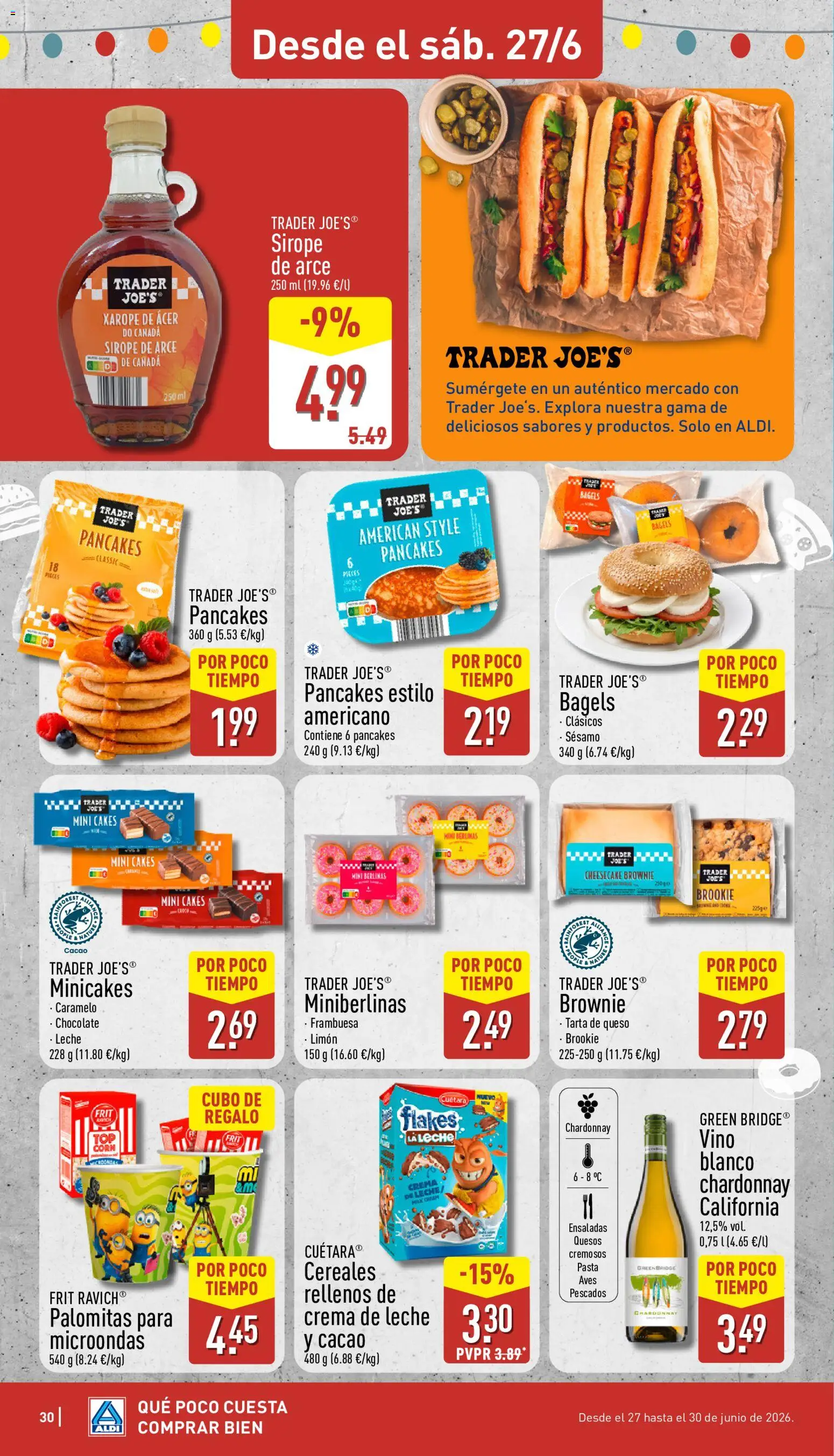 Aldi folleto Baleares │ válido desde el 22.06.2026 | Página: 30 | Productos: Pasta, Crema, Donuts, Φρυγανιές σικάλεως