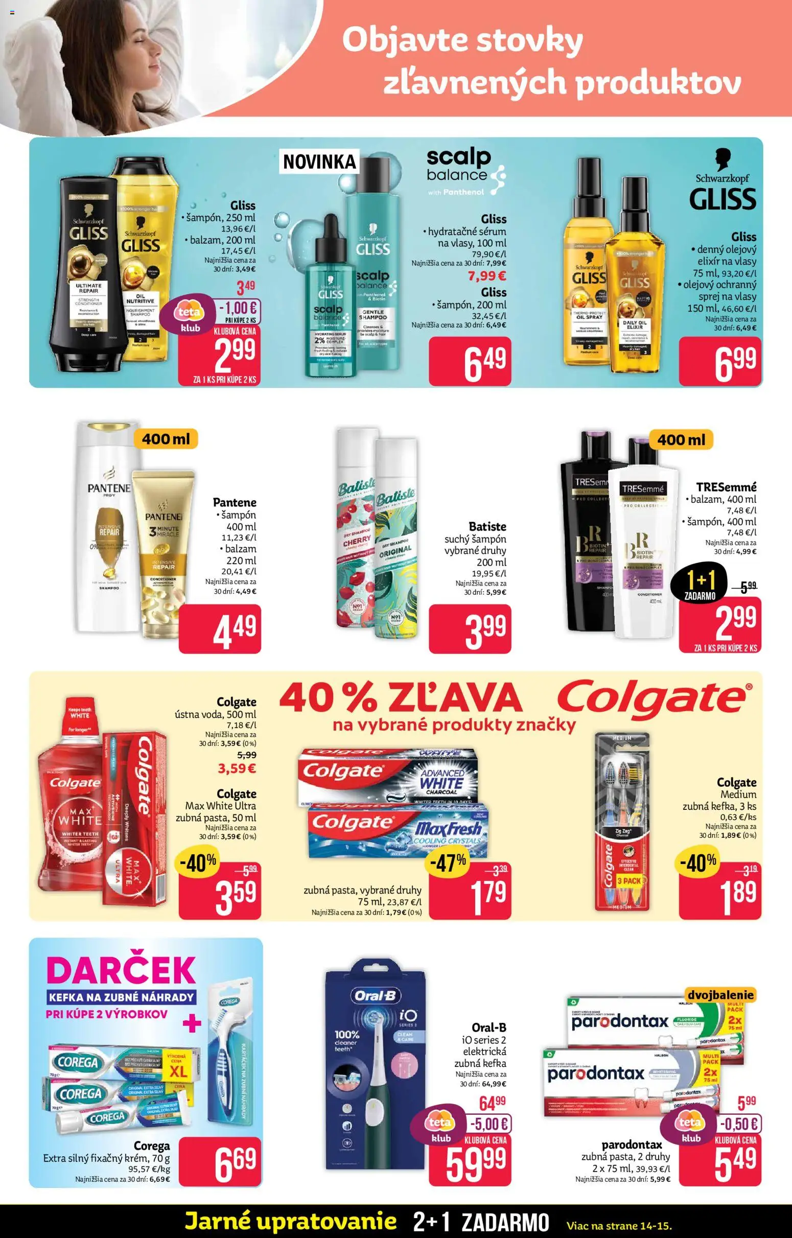 Nové Teta drogerie akcie – leták je platný od 13.04.2026 | Strana: 8 | Produkty: Elektrická zubná kefka, Zubná kefka, Oral-B, Šampón