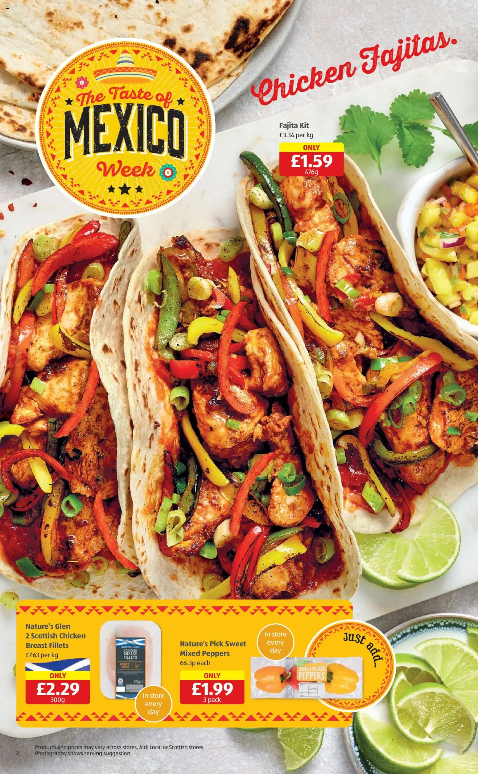 {H1} | Page: 2 | Products: Chicken, Peppers, Fajita