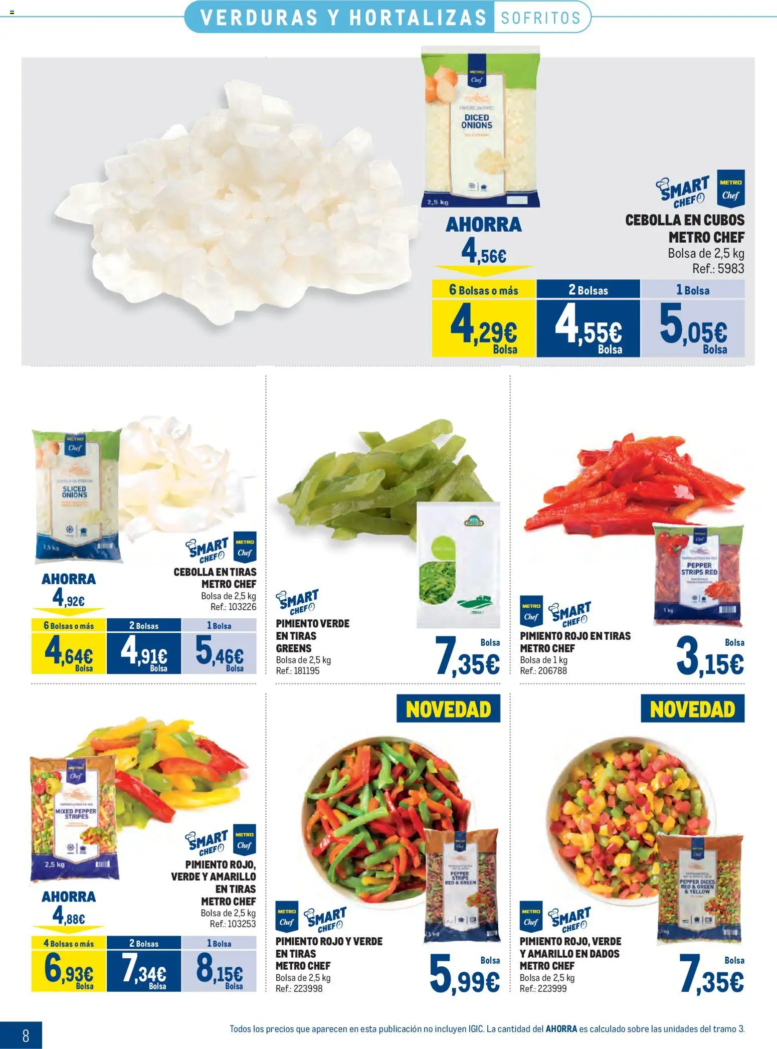 Makro Congelados Canarias │ válido desde el 04.05.2026 | Página: 8 | Productos: Κάδος απορρυμάτων, Παγωμένο τσάι, Bolsa