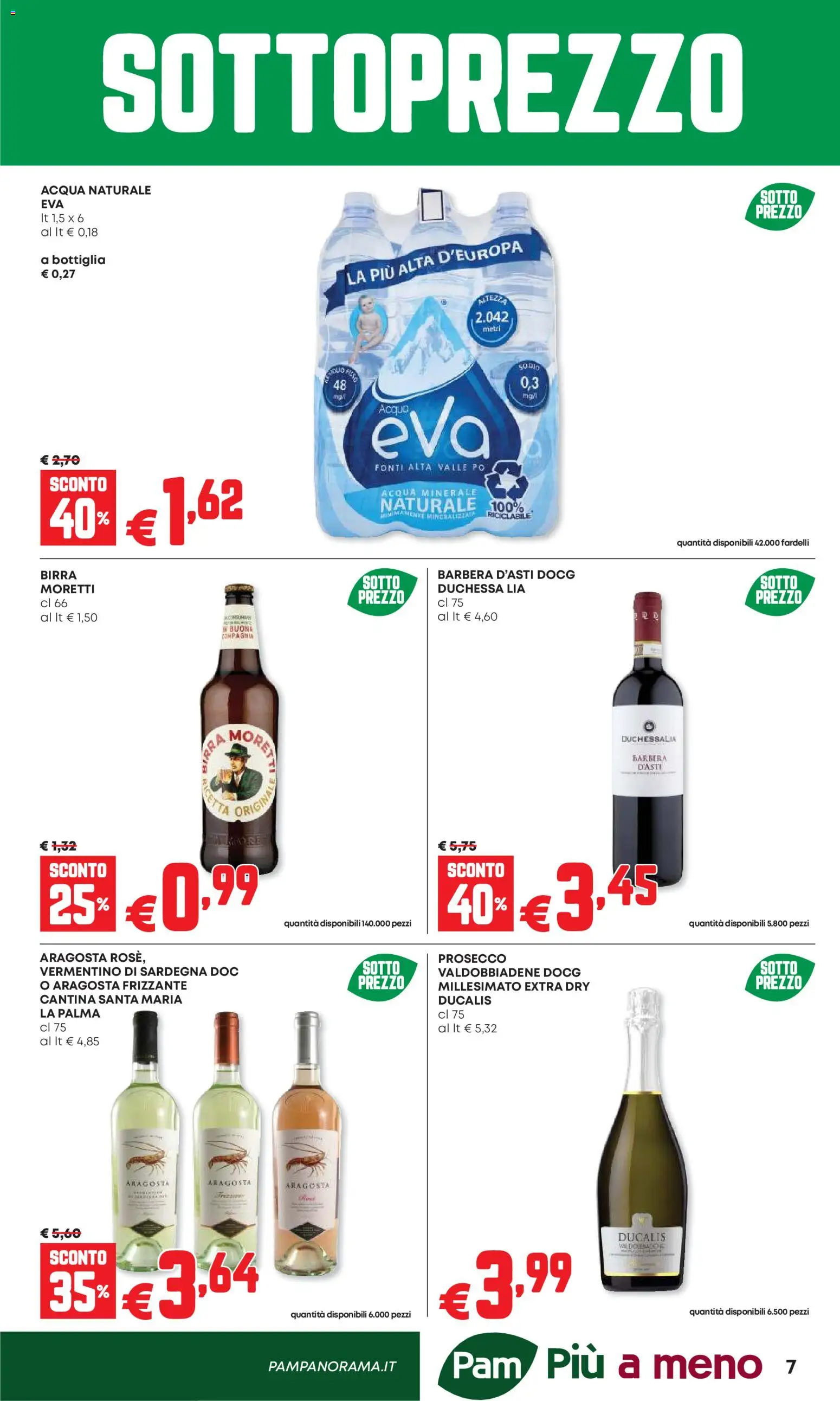 Volantino Panorama del 07.05.2026 | Pagina: 7 | Prodotti: Birra, Acqua, Birra Moretti, Acqua minerale